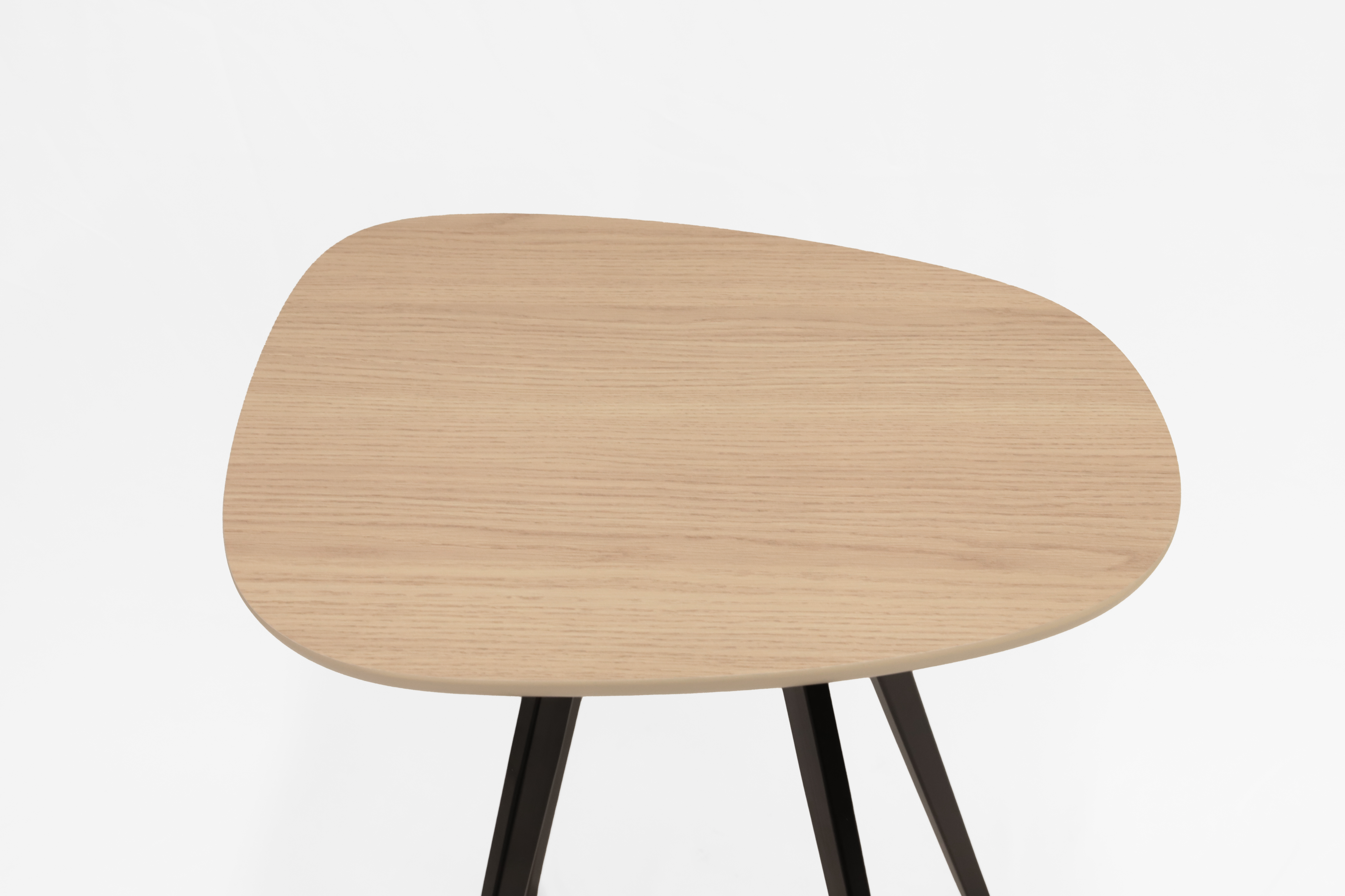 Lulo Side Table Metal Wood Black
