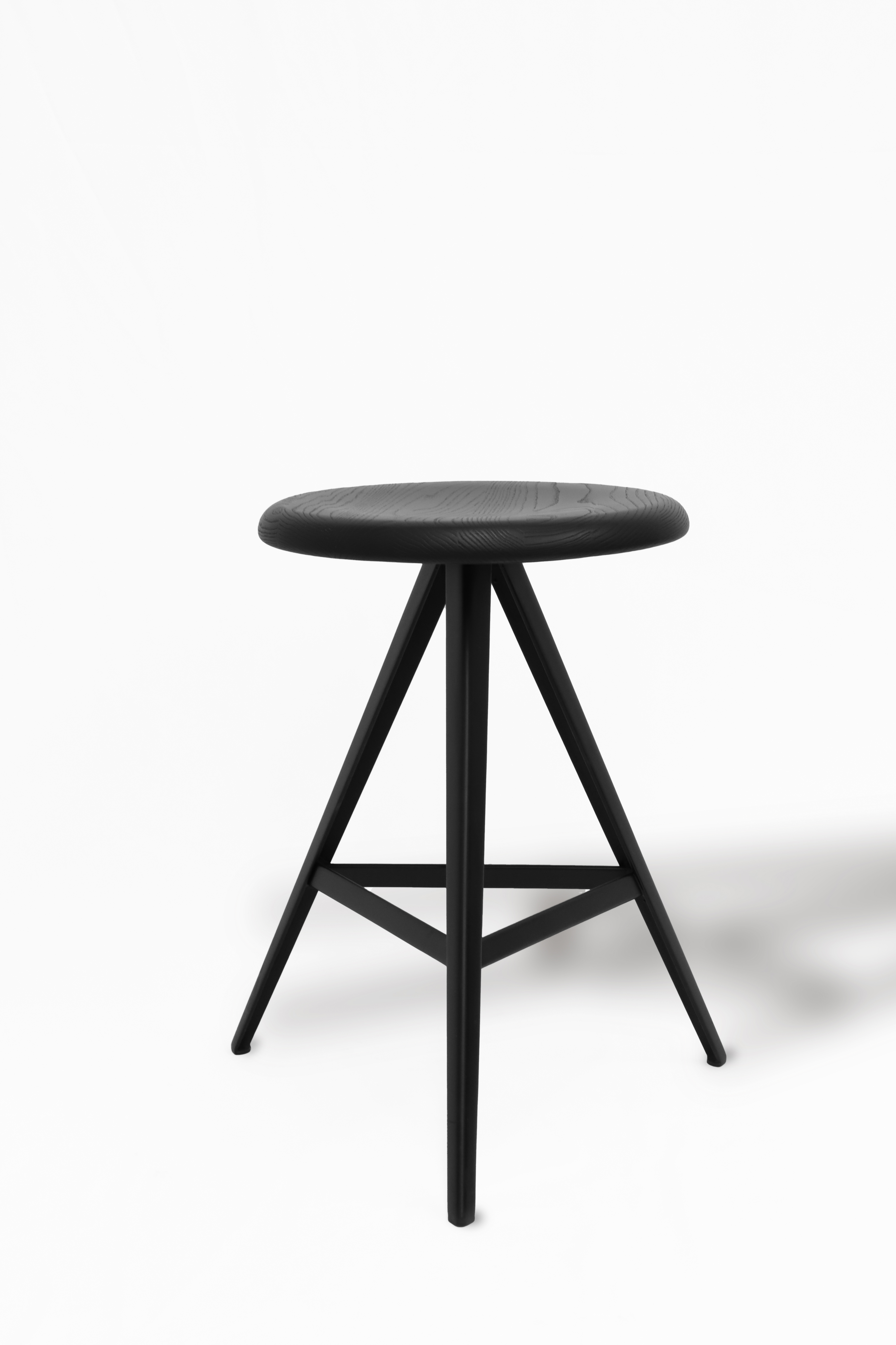Kuky Basso Nero Hocker Metall Holz Schwarz