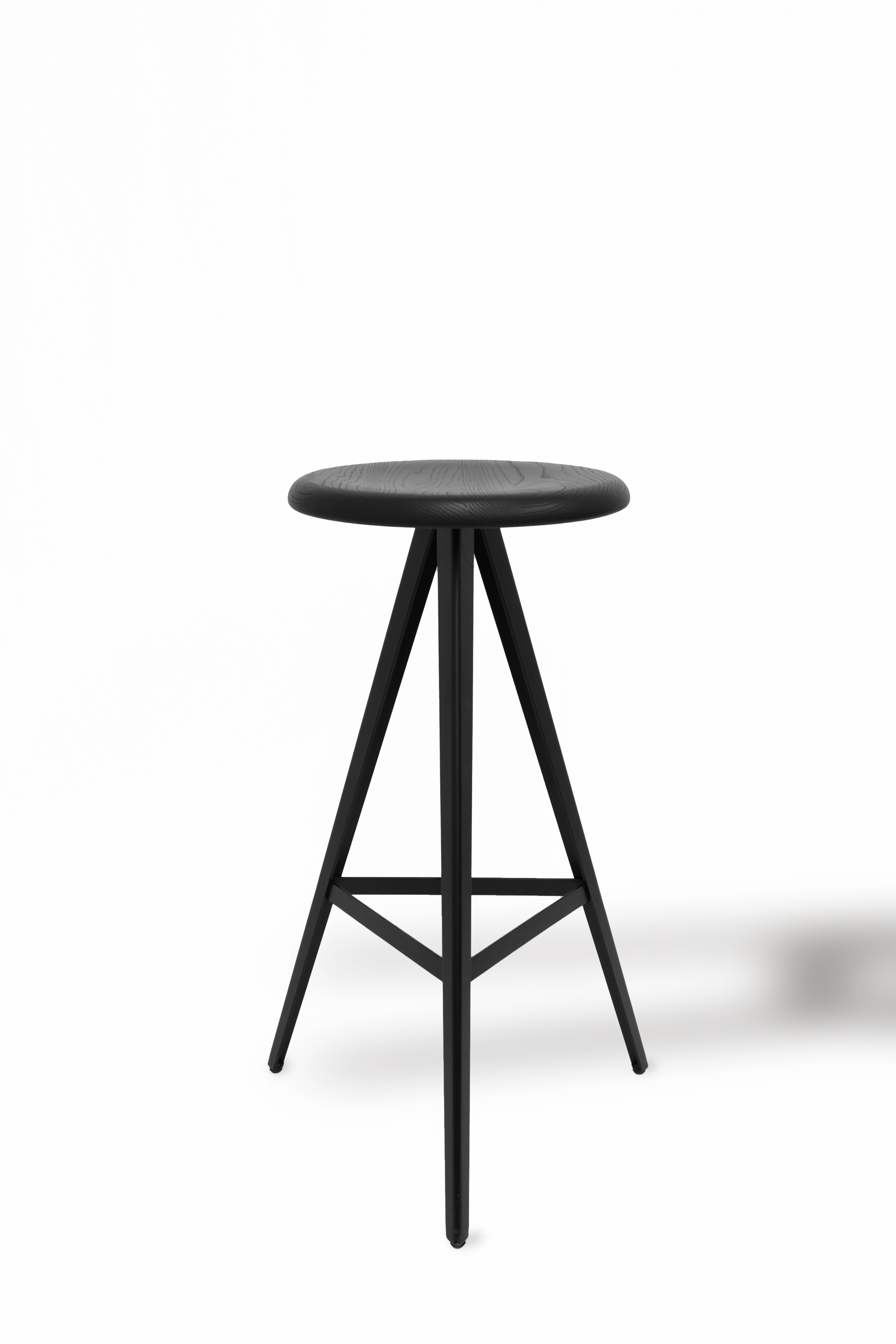 Kuky Alto Nero Stool Metal Wood Black