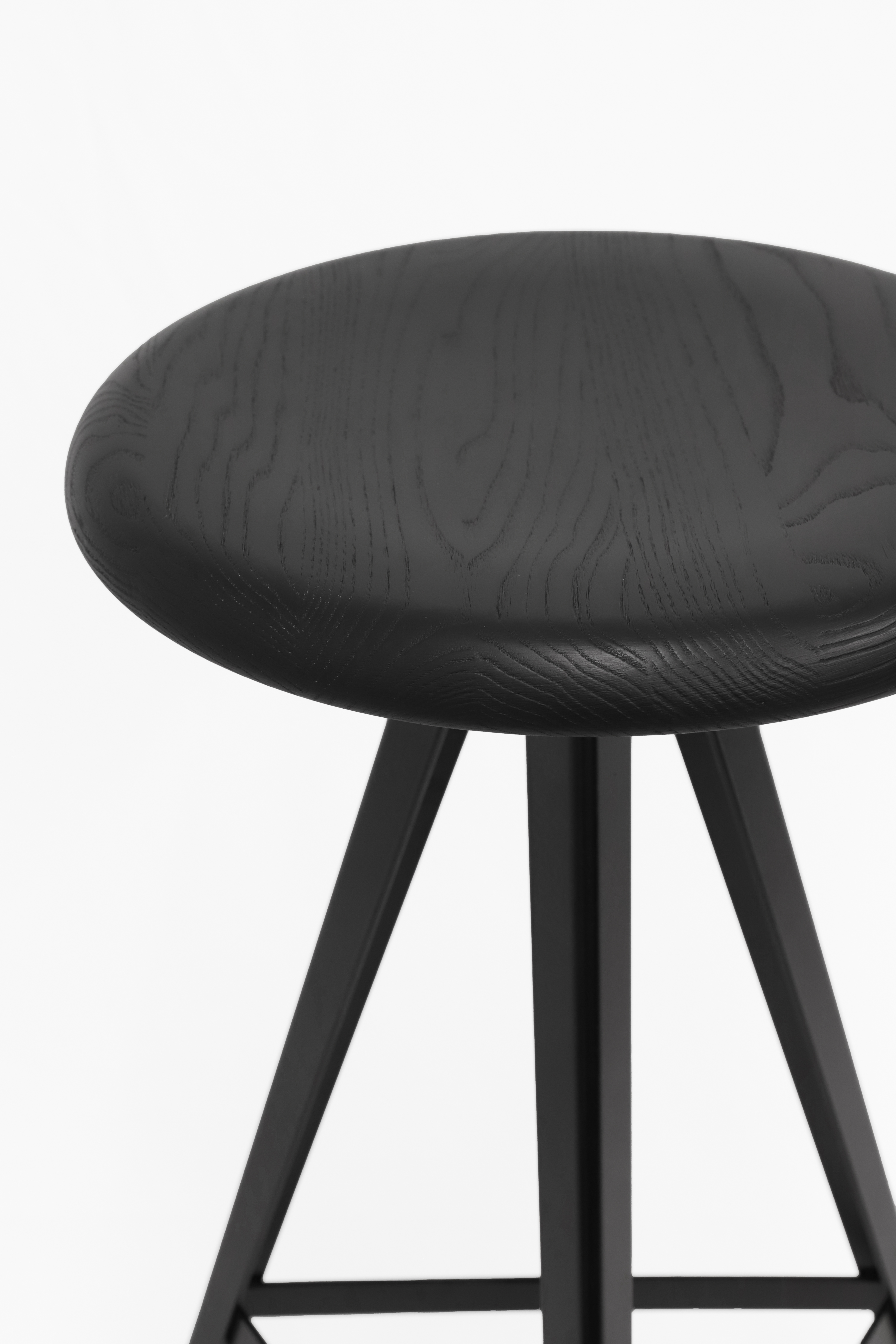 Kuky Alto Nero Stool Metal Wood Black
