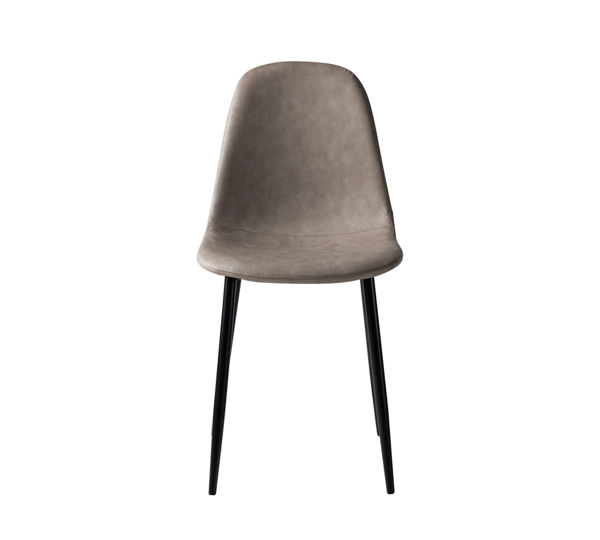 2x Upholstered chair faux leather taupe