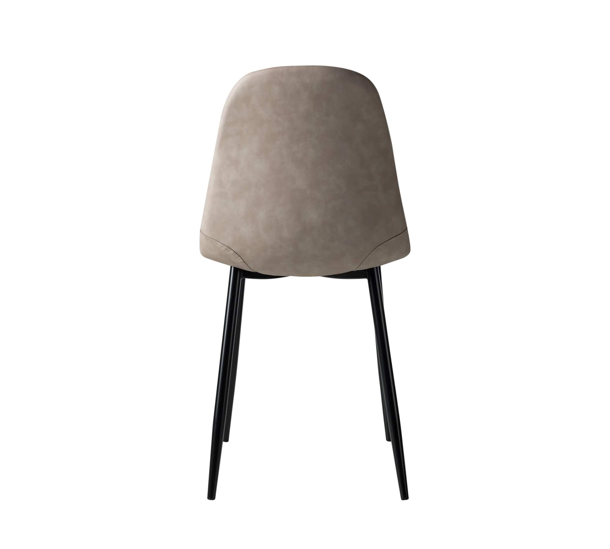 2x Upholstered chair faux leather taupe