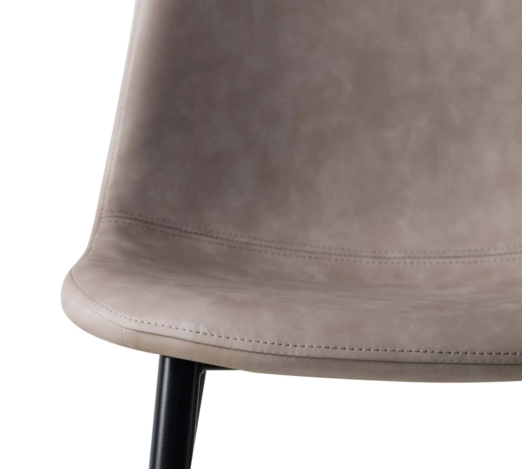 2x Upholstered chair faux leather taupe