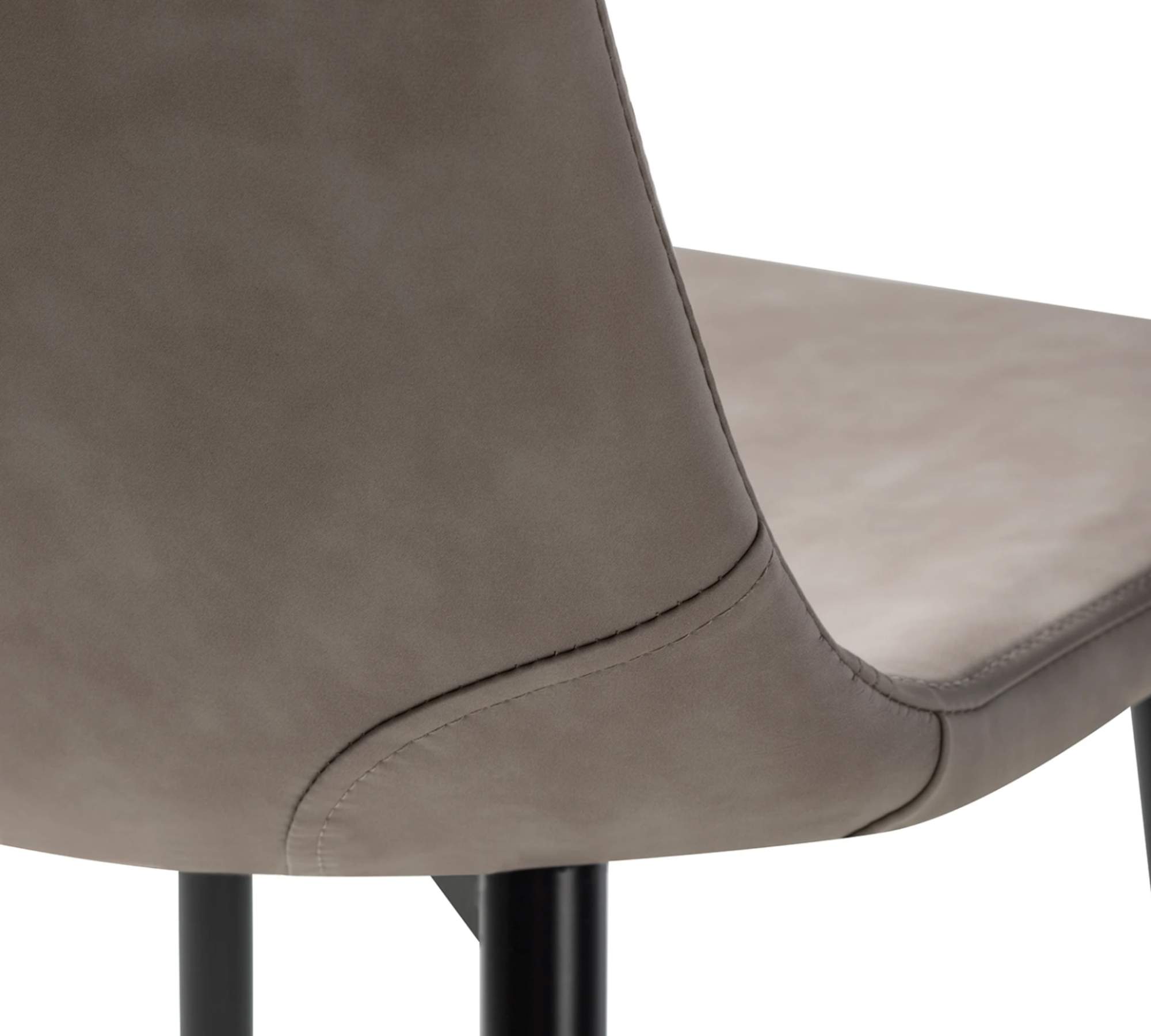 2x Polsterstuhl Kunstleder Taupe