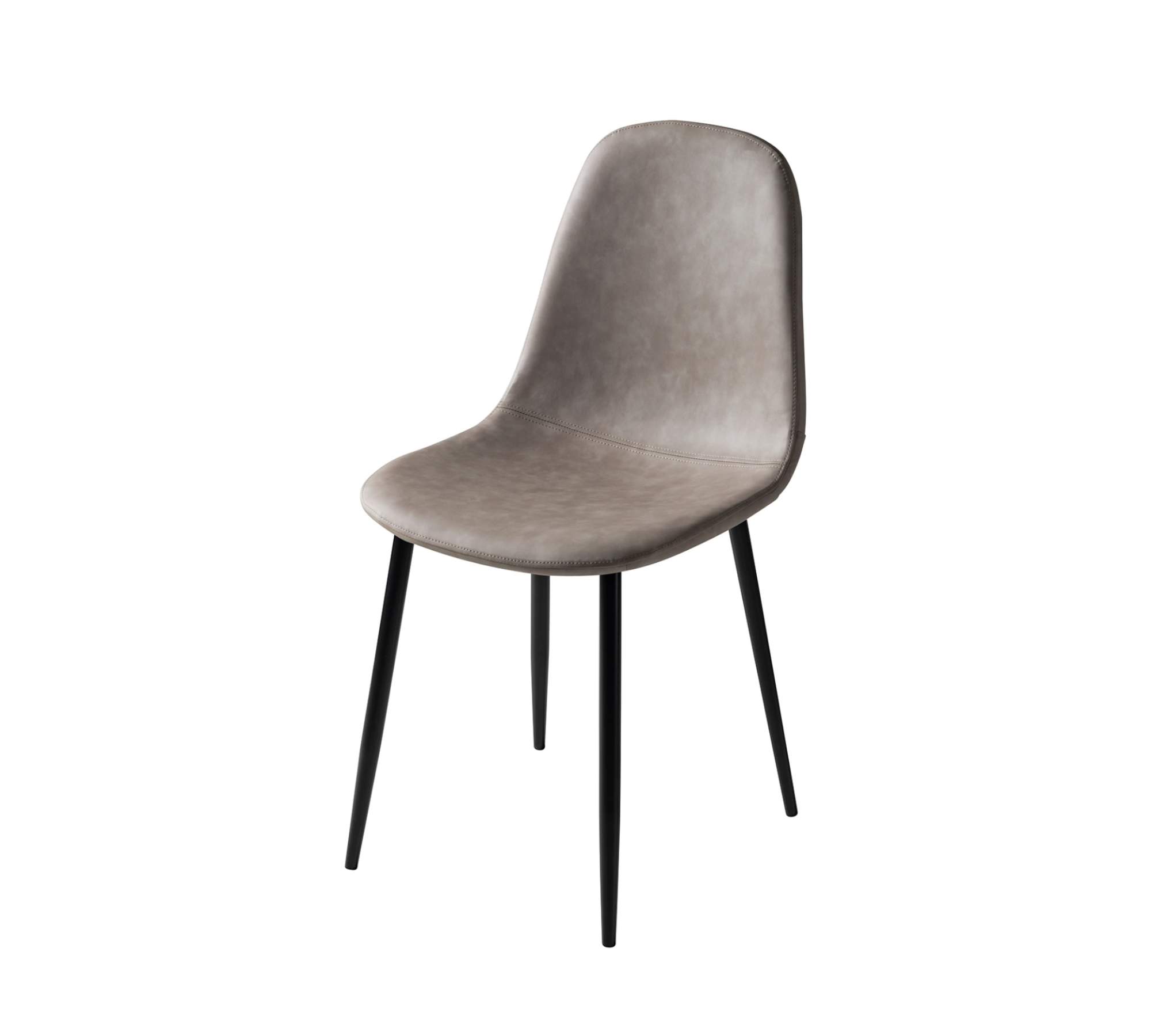 2x Upholstered chair faux leather taupe