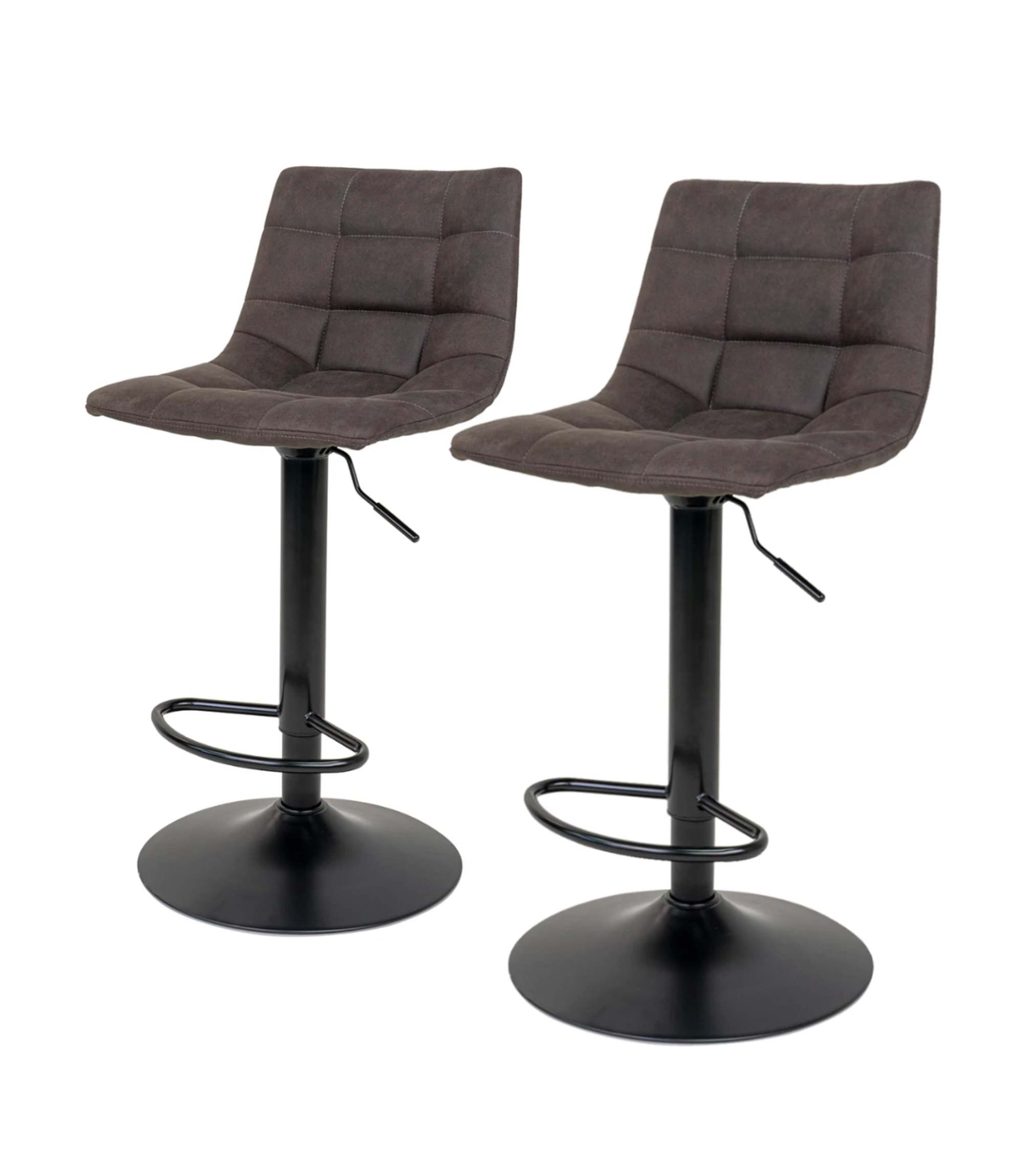 2x Barstuhl Microfaser Taupe