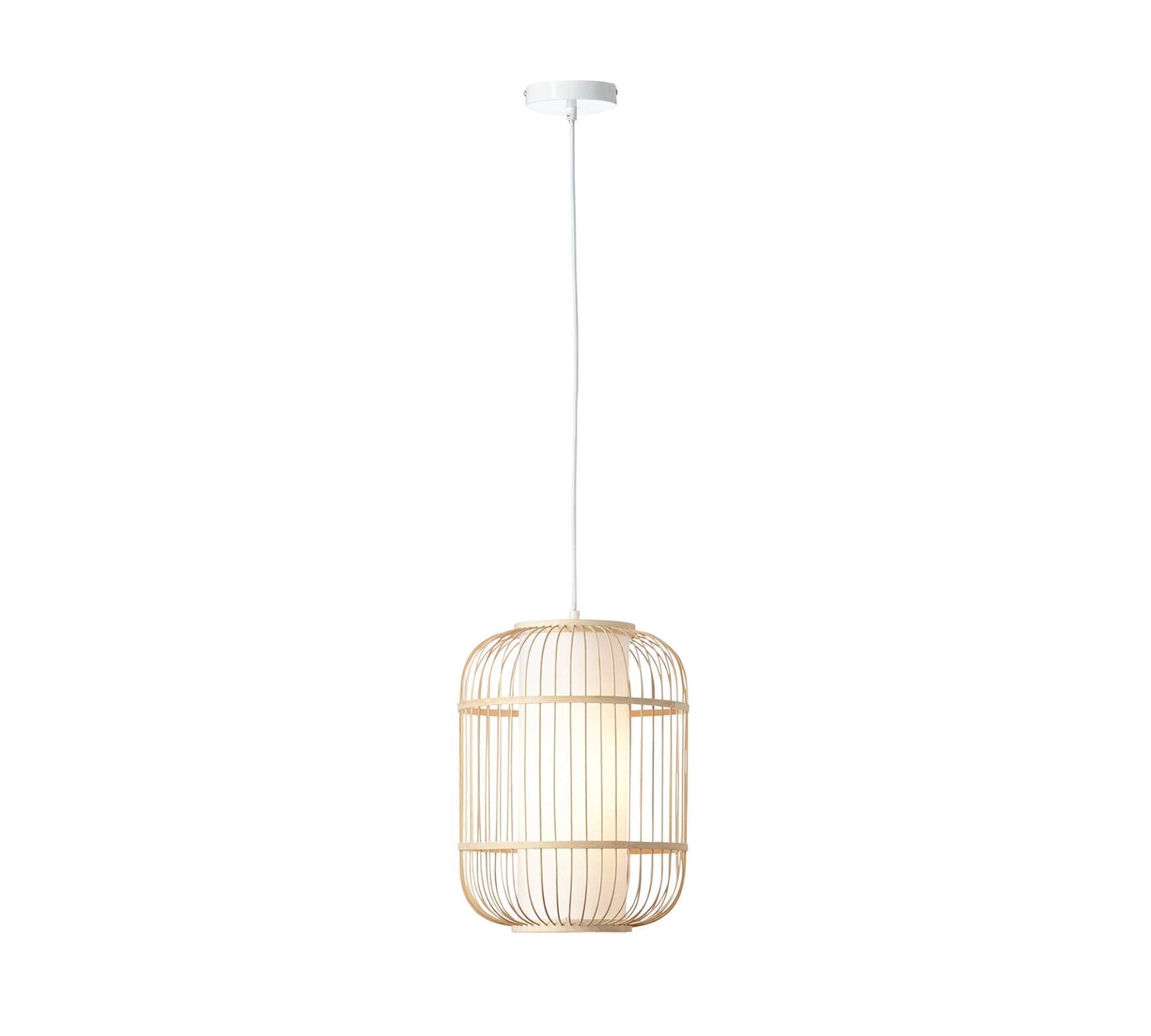 Pendant lamp 1-light metal wood