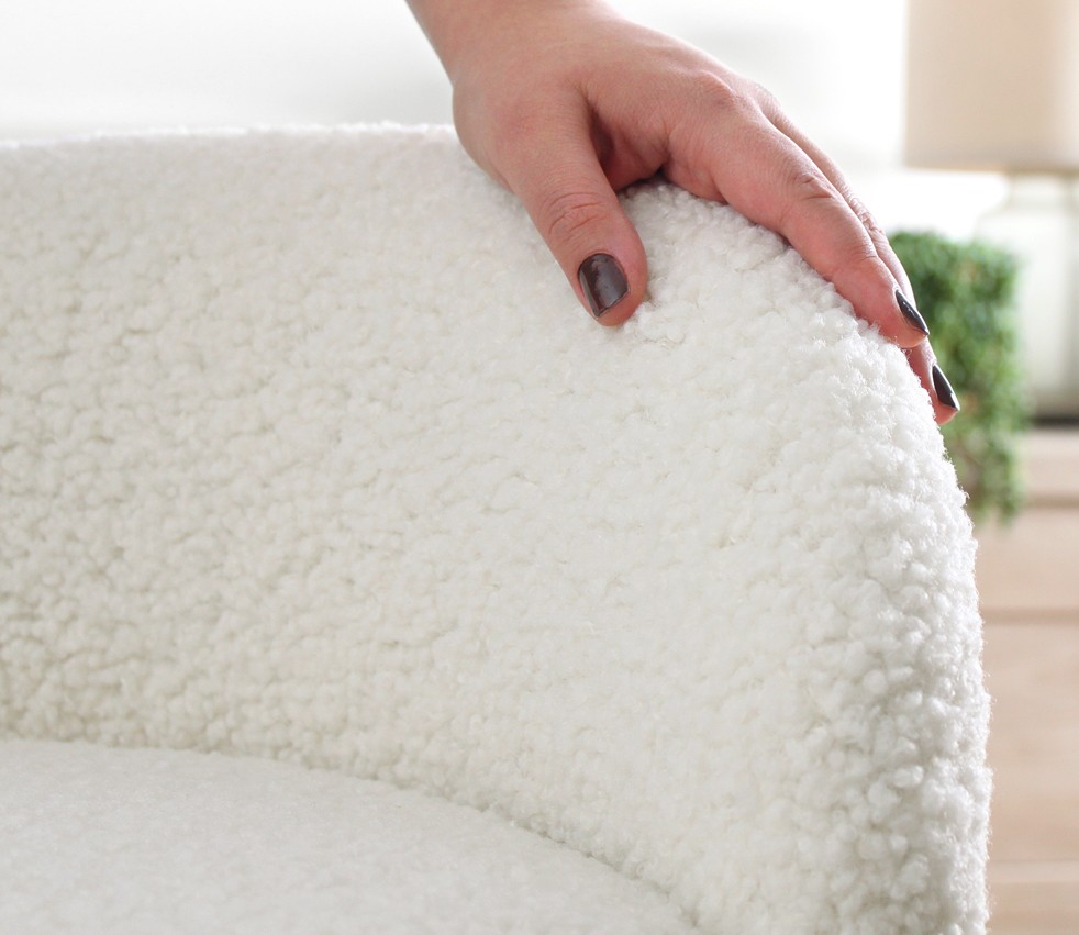 Rufmee Pouf Wood Veneer White