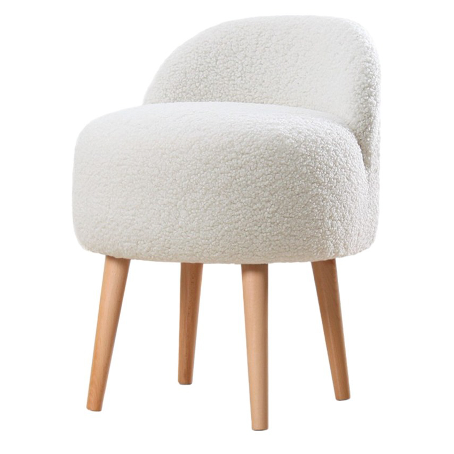 Rufmee Pouf Wood Veneer White