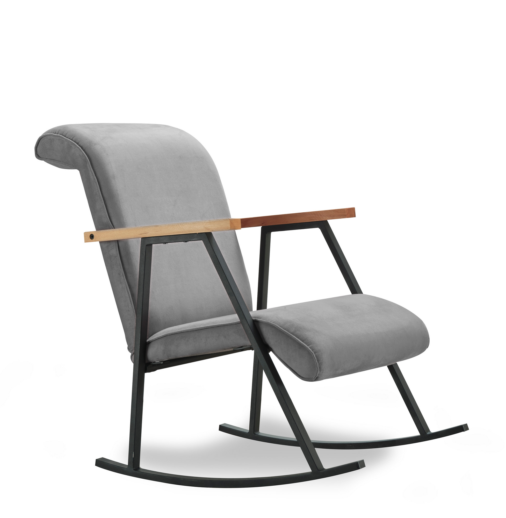 Yoka rocking chair textile gray