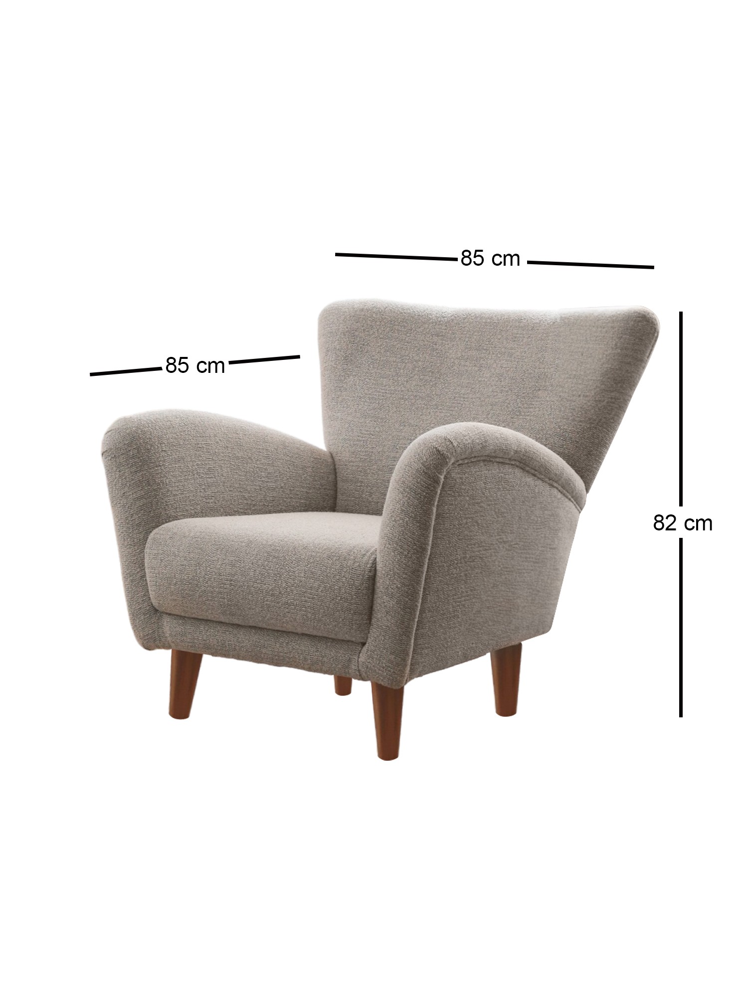 Teddy Armchair Textile Grey