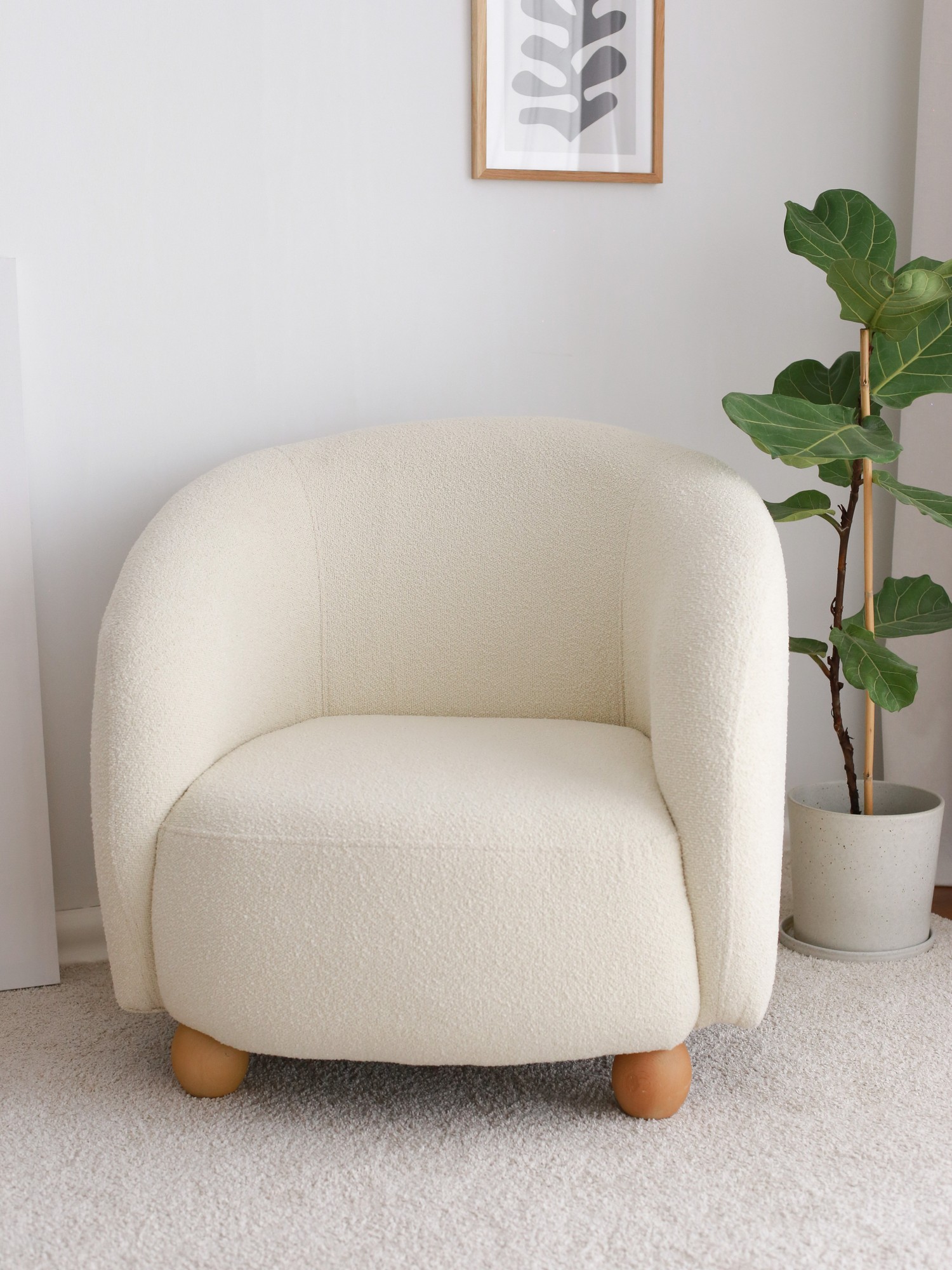 Elephant Armchair Textile White