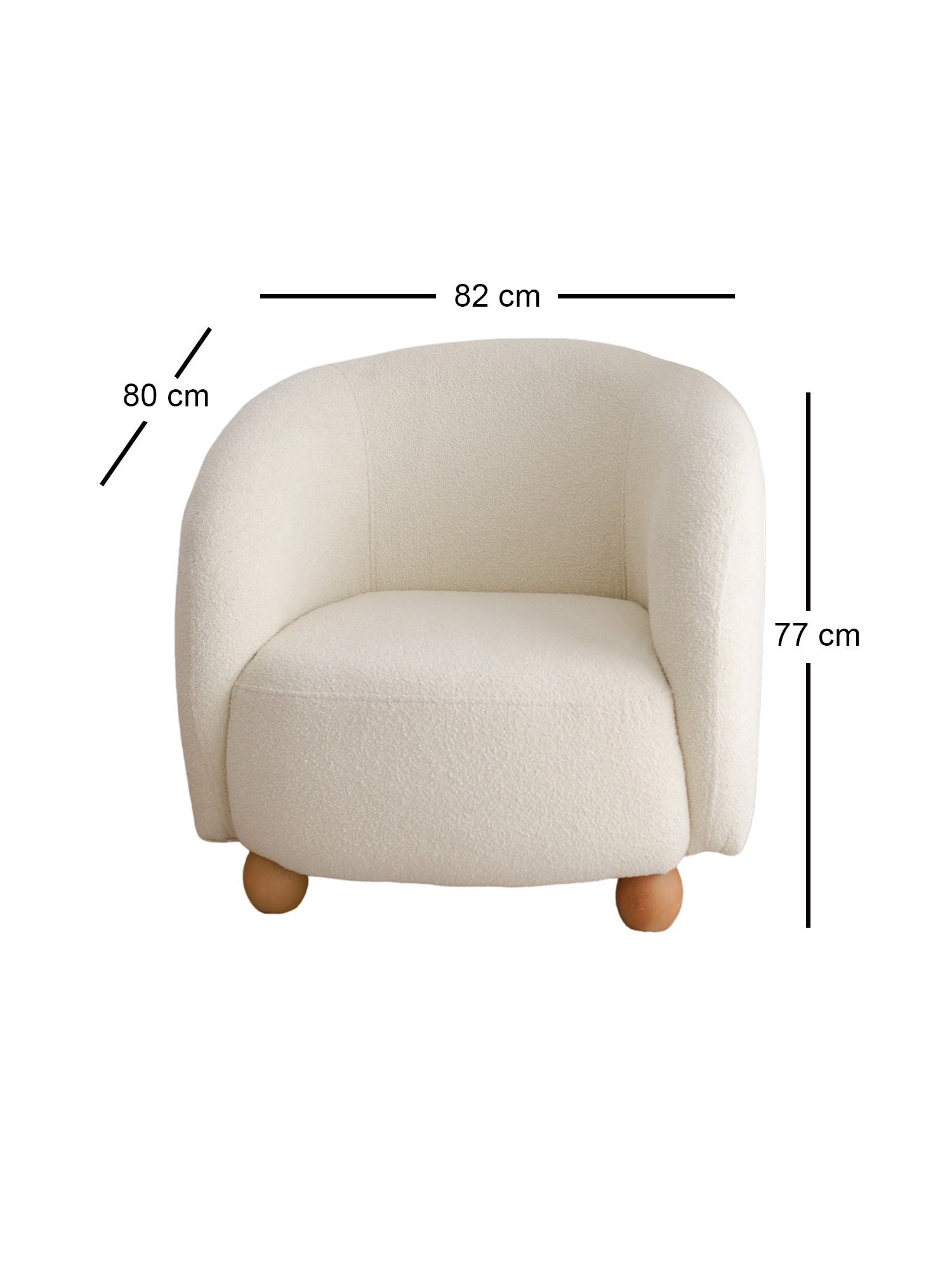 Slon Sessel Textile Weiß