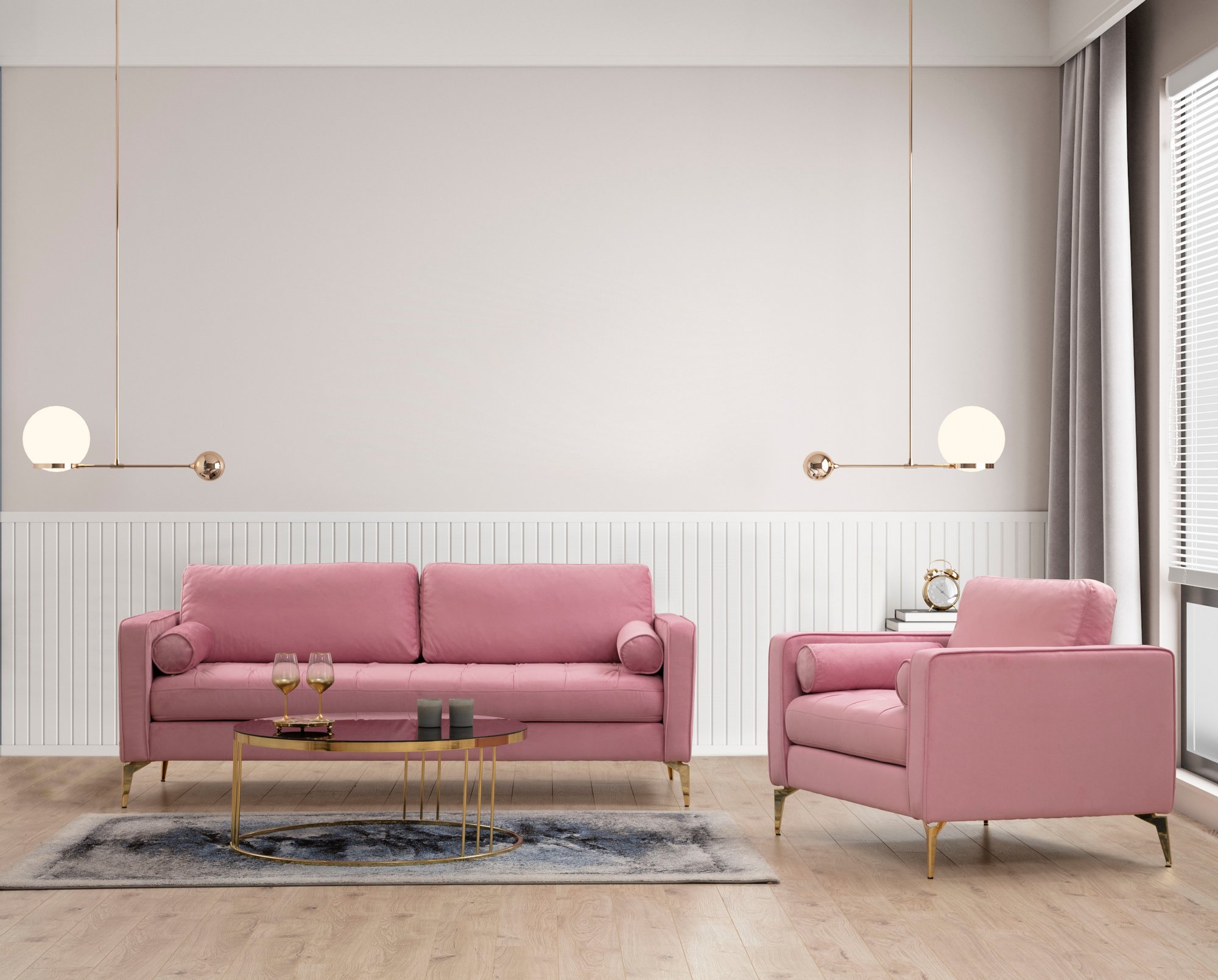 Rome Armchair Dusty Rose