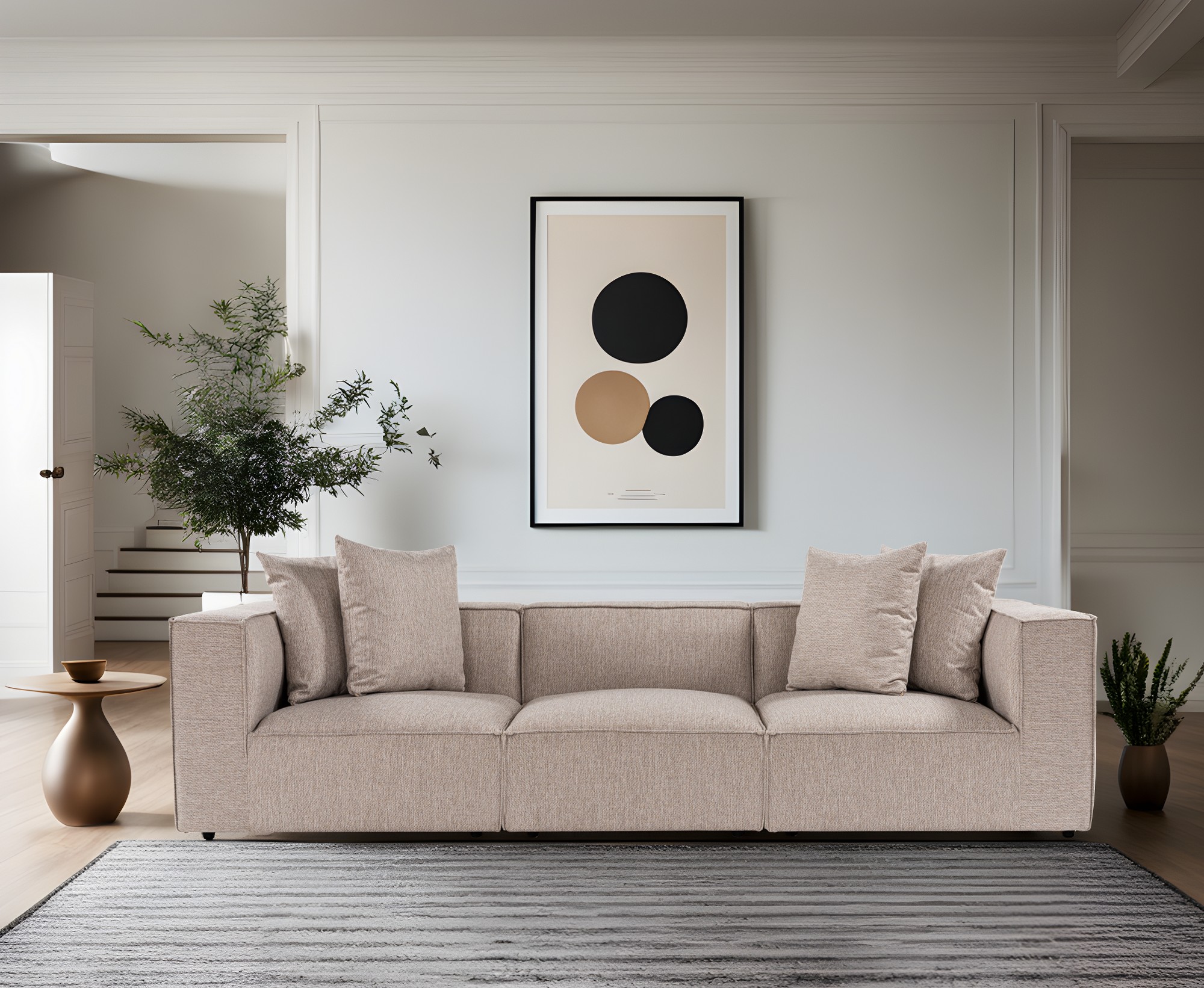 Sora 3-Sitzer Sofa Beige