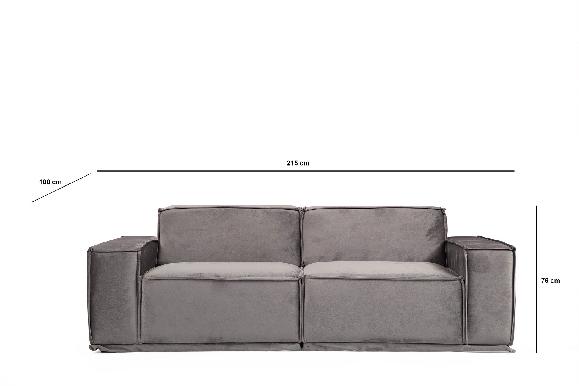 Lego 2-seater sofa grey