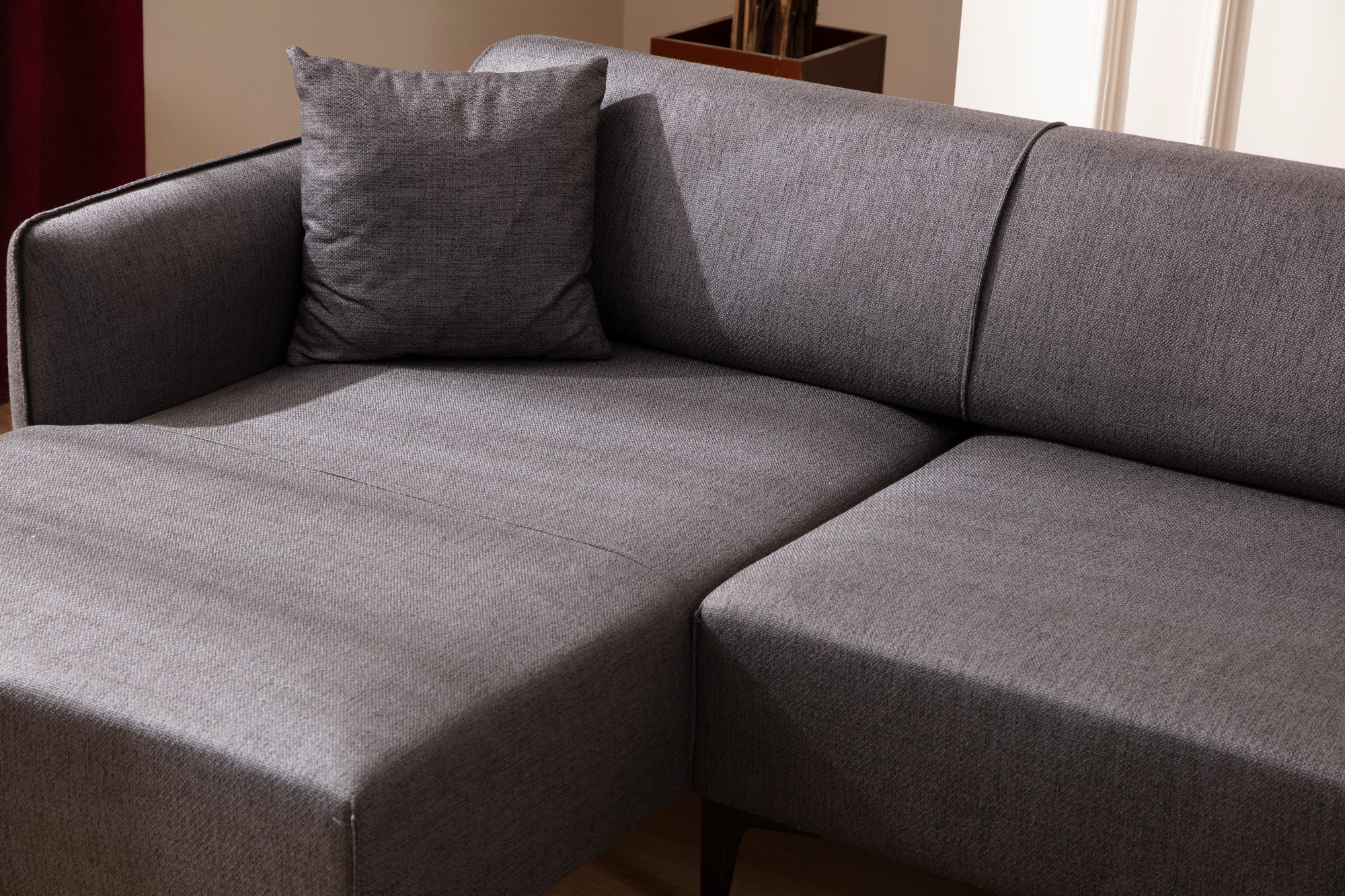 Belissimo Corner Sofa Left Dark Grey