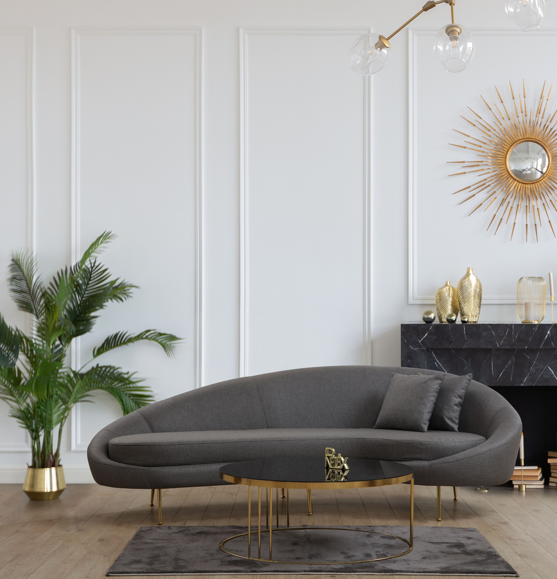 Eses 3-Sitzer Sofa Dunkelgrau