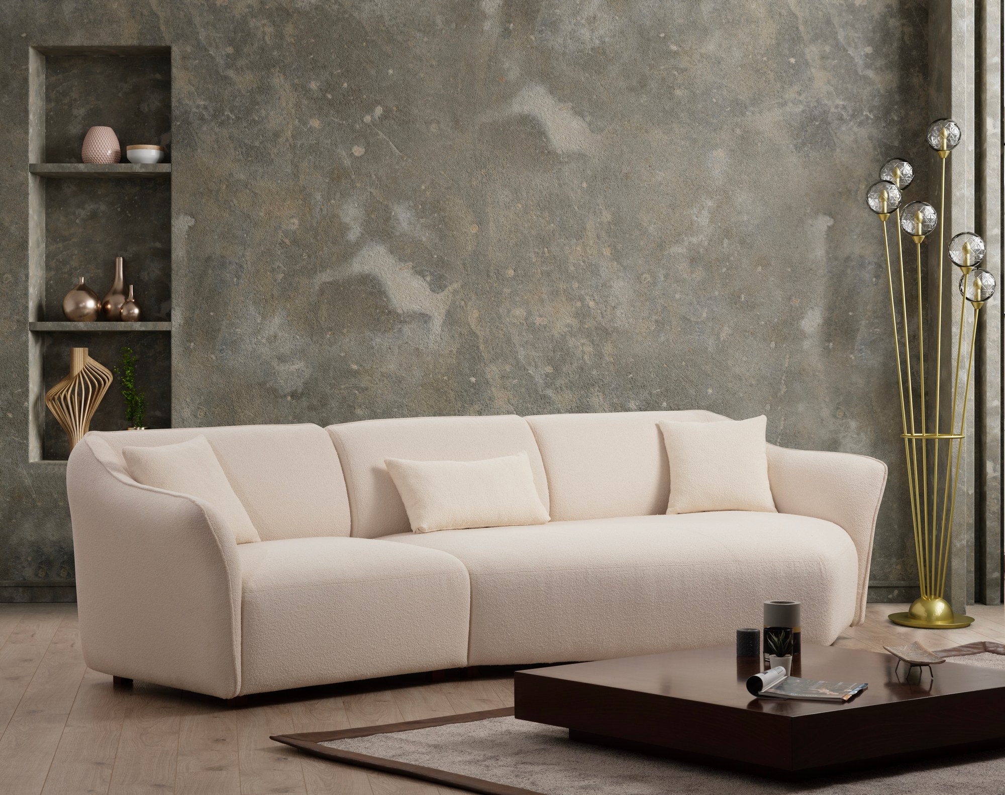 Mentis Corner Sofa Cream
