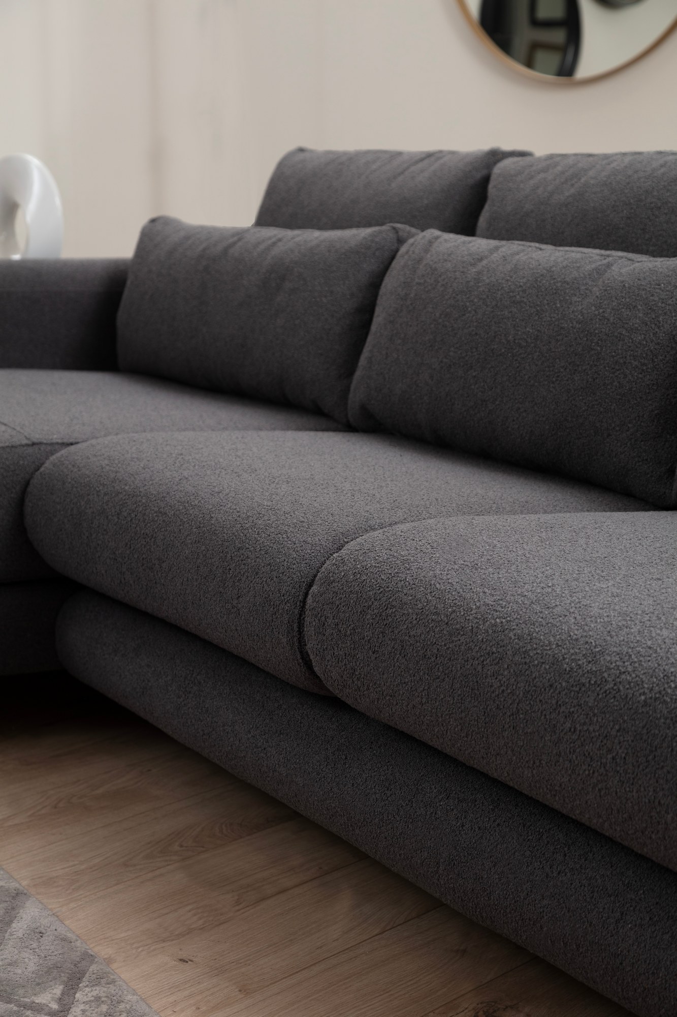Lily Corner Sofa Left Grey