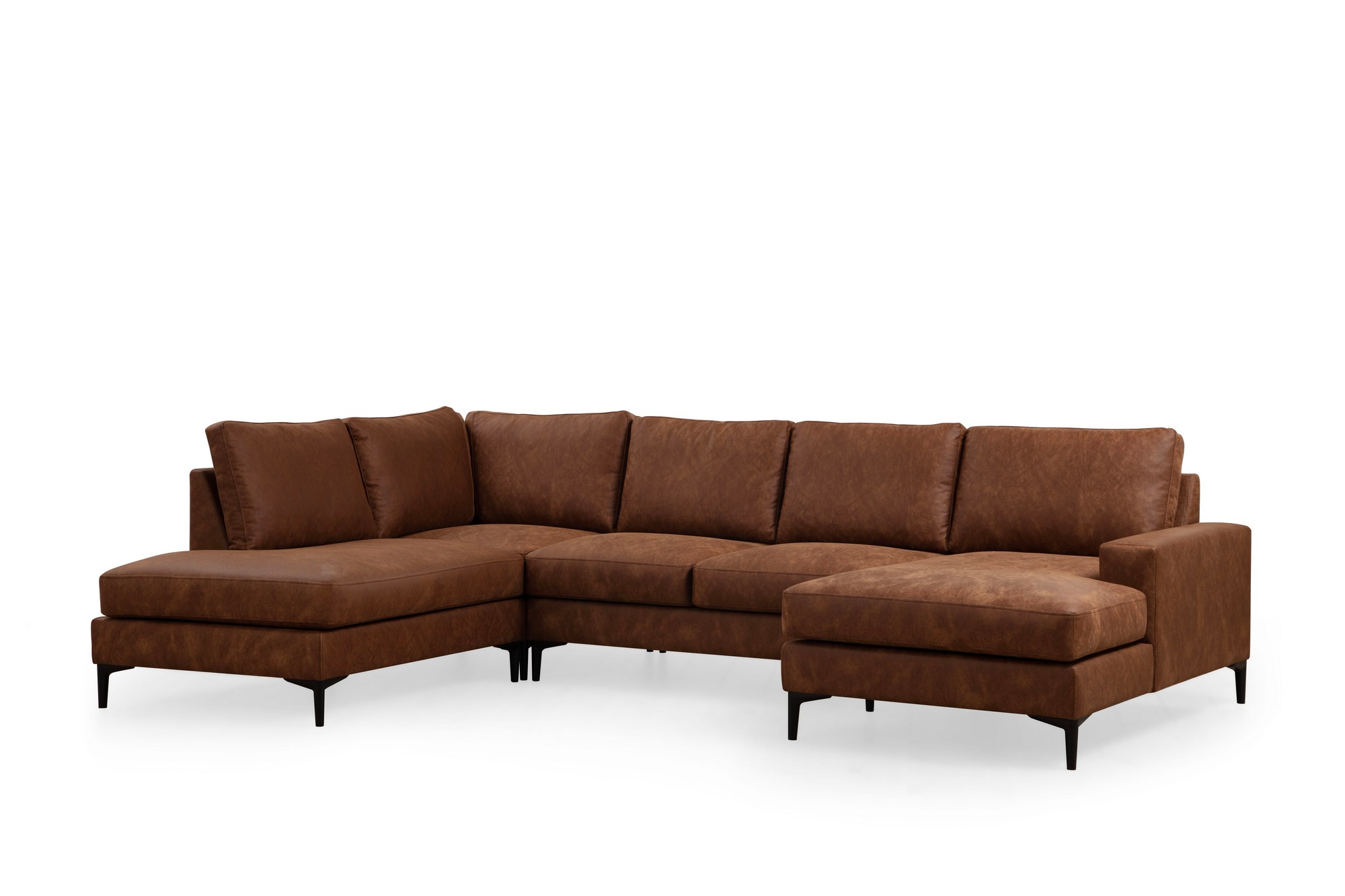 Porto Corner Sofa Brown