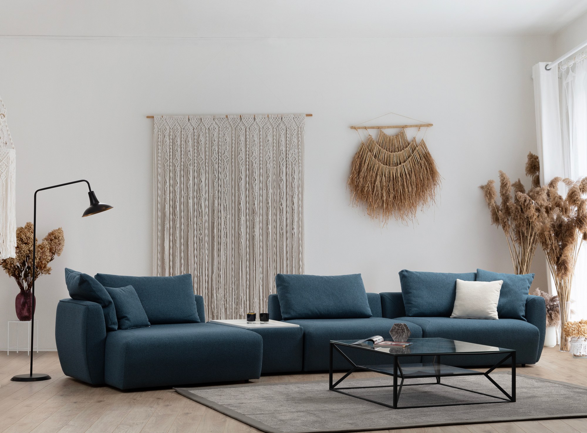 Maya 1 Ecksofa Blau