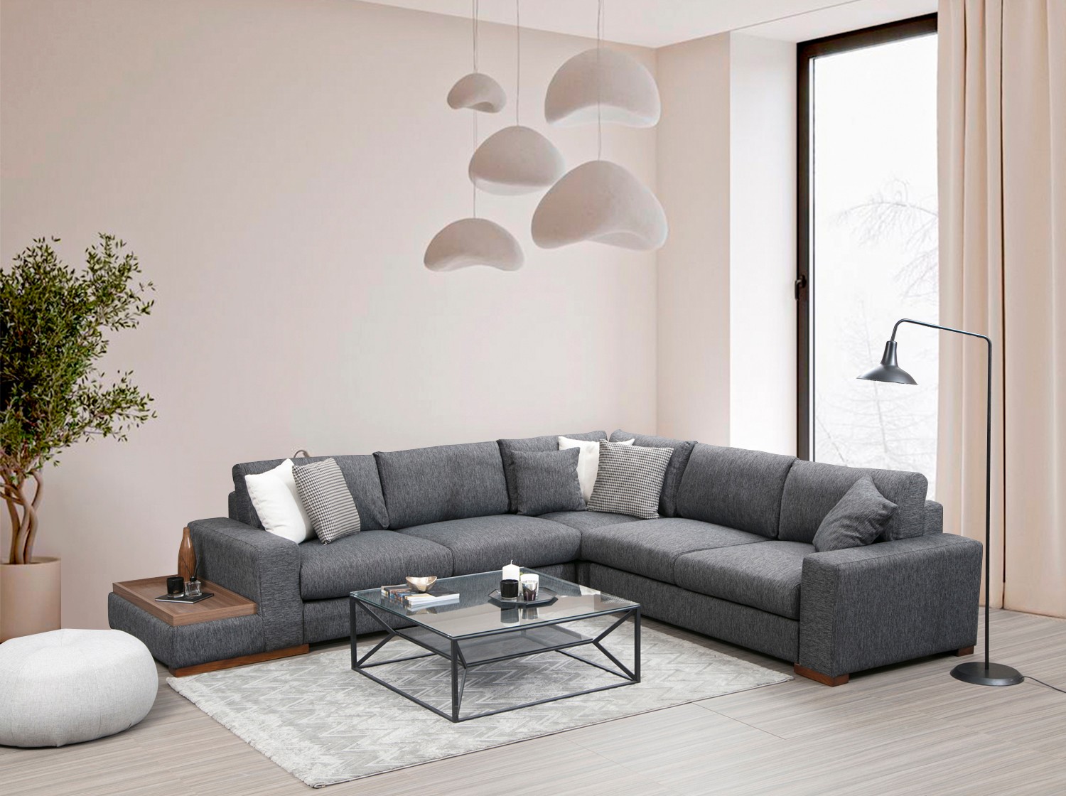Loop 6 corner sofa Anthracite