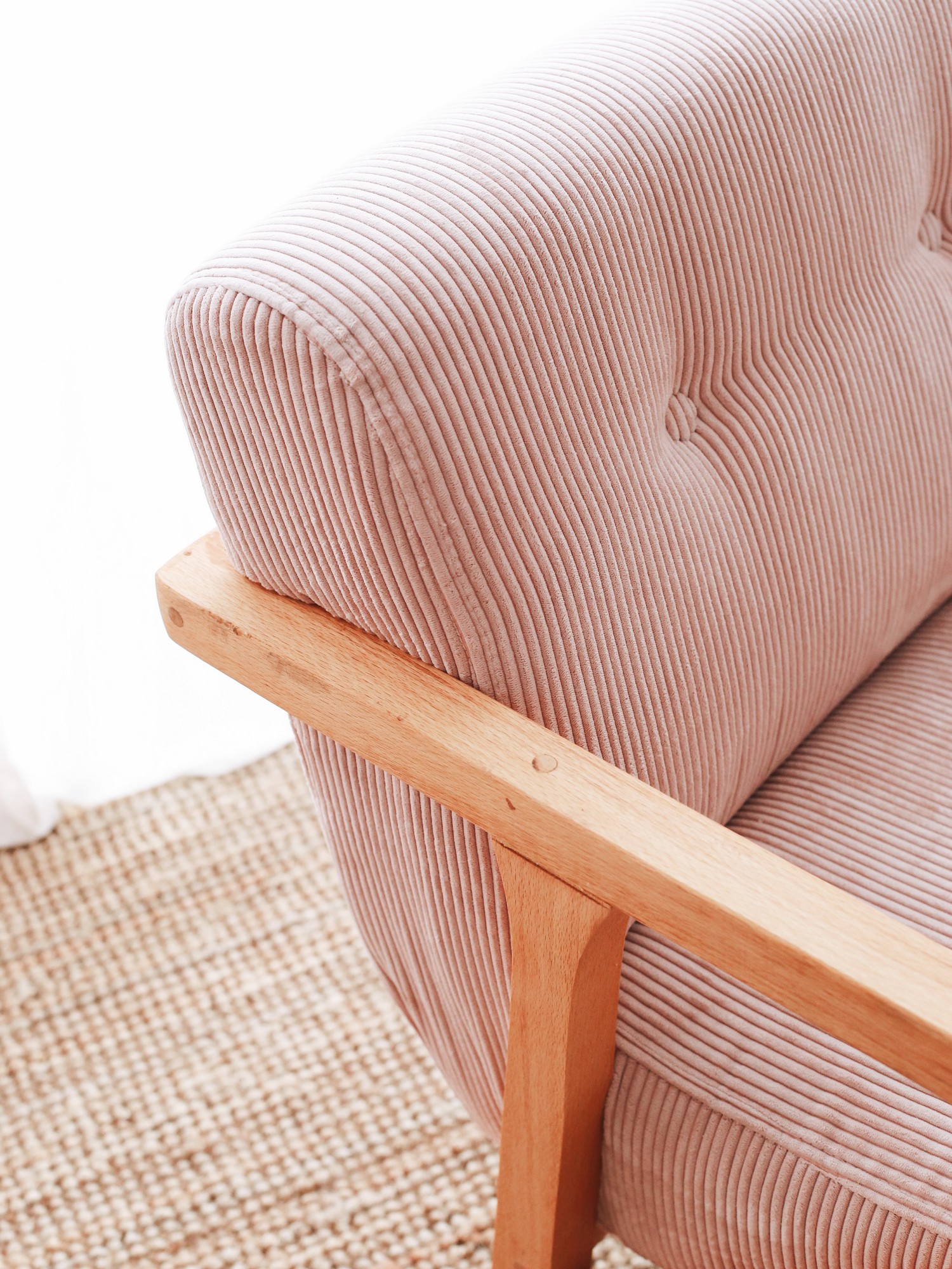 Nini Sallanan Kindersessel Cord Rosa