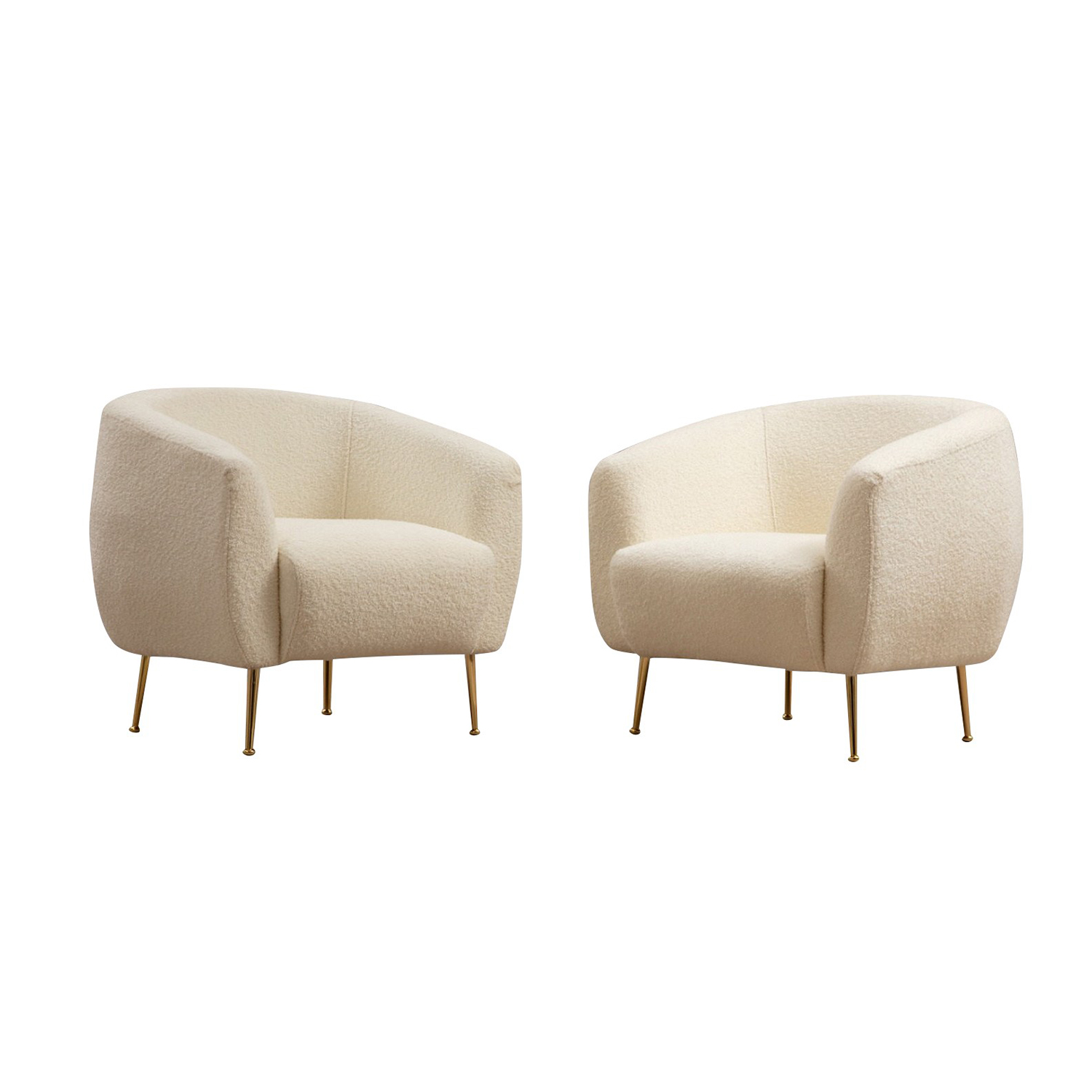 This armchair bouclé cream