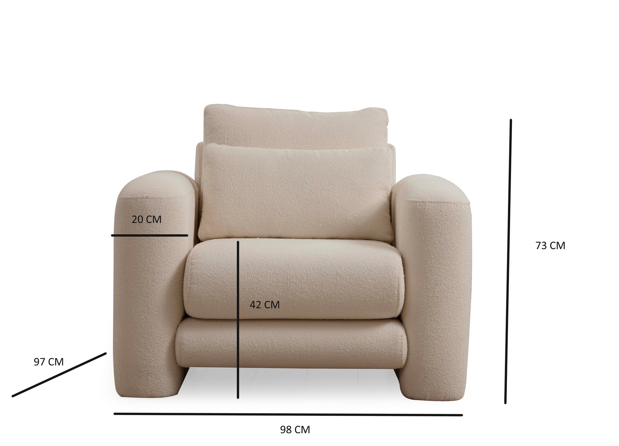 Lily Armchair Cream