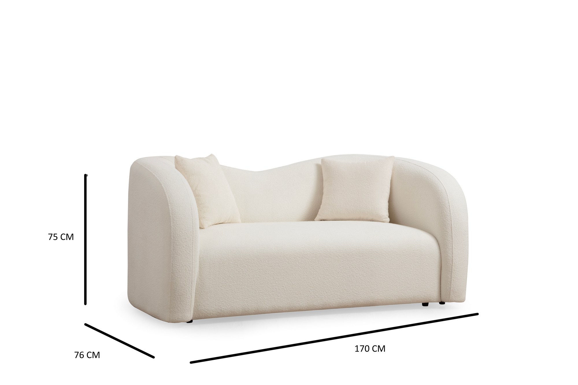 Asos 2-seater sofa cream