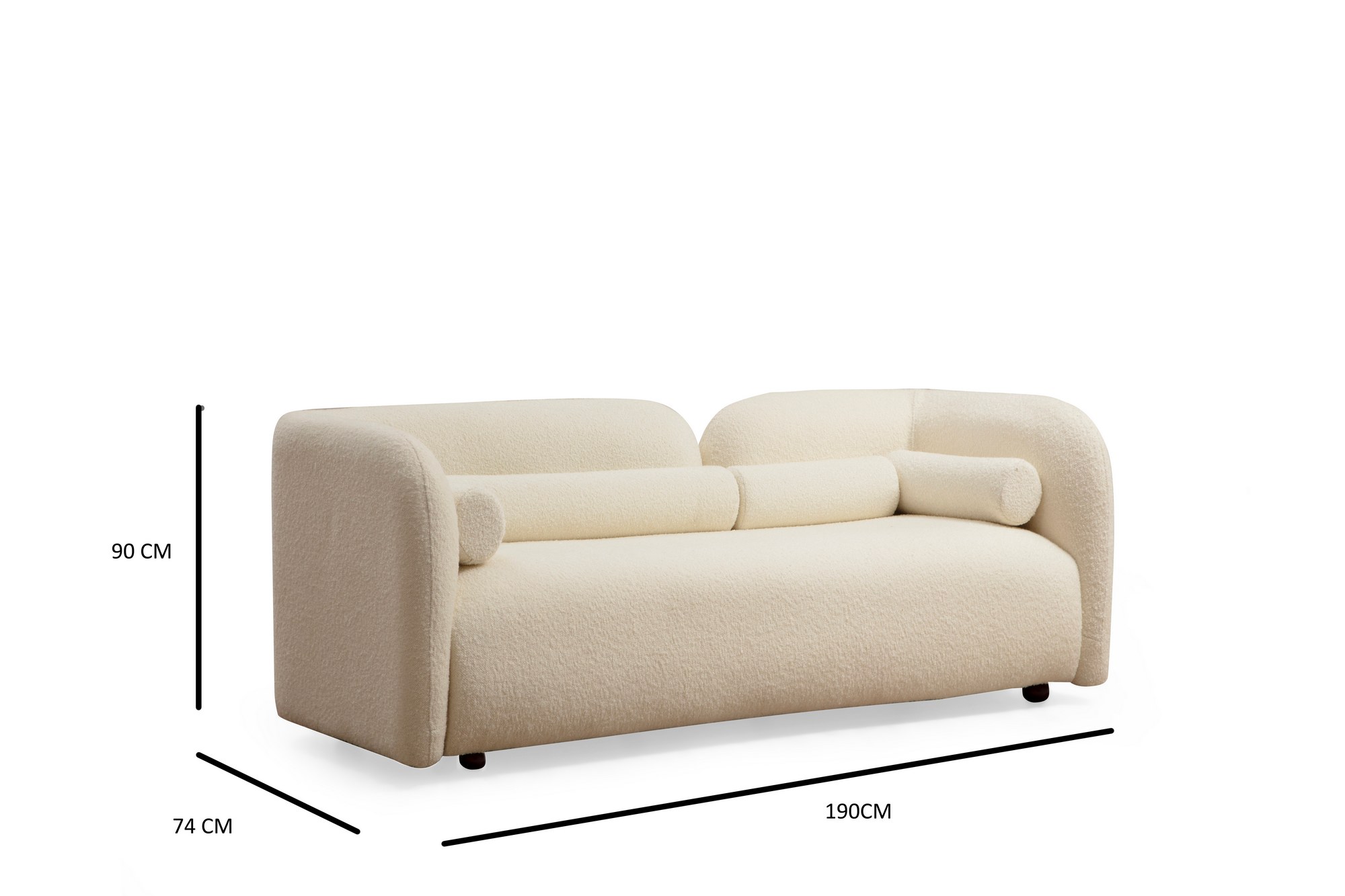 Victoria 2-Sitzer Sofa Creme