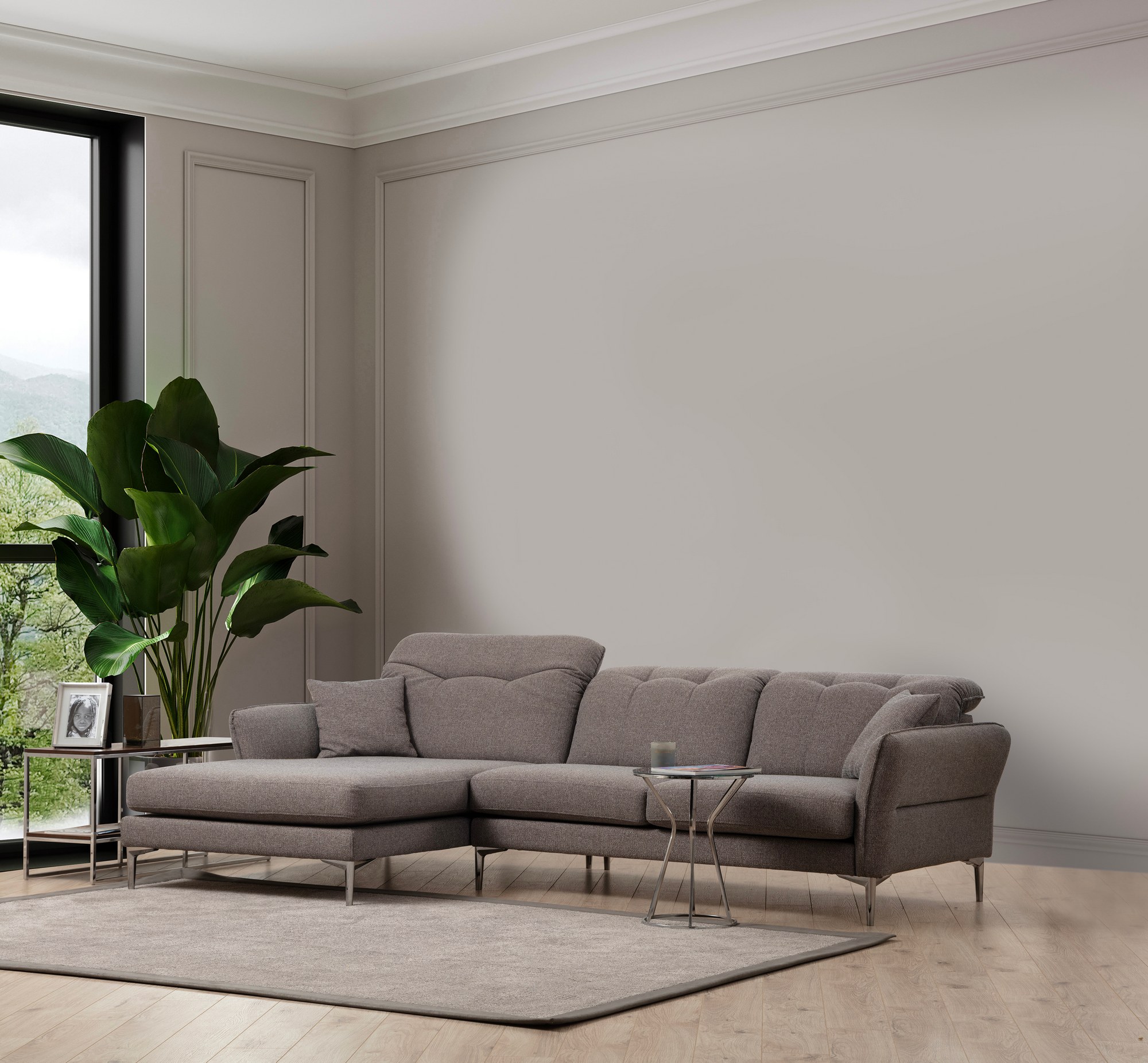 Costor Corner Sofa Left Grey