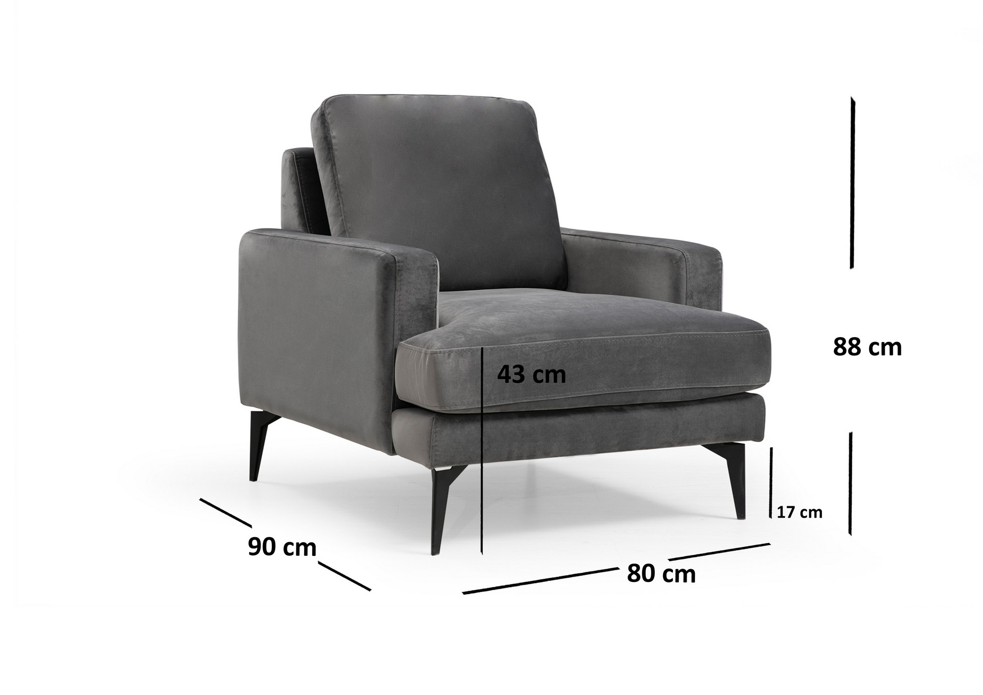 Papira Sessel Anthrazit