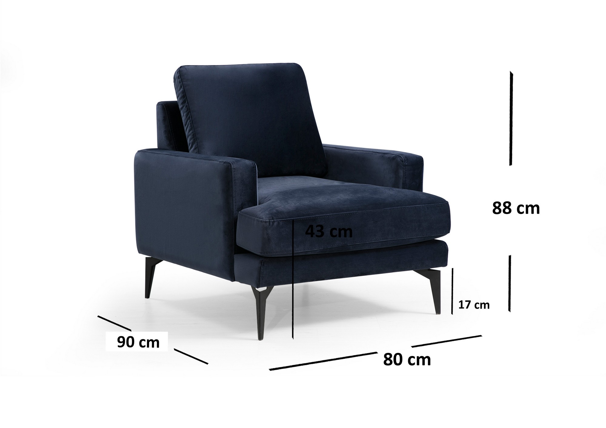 Papira Armchair Navy Blue
