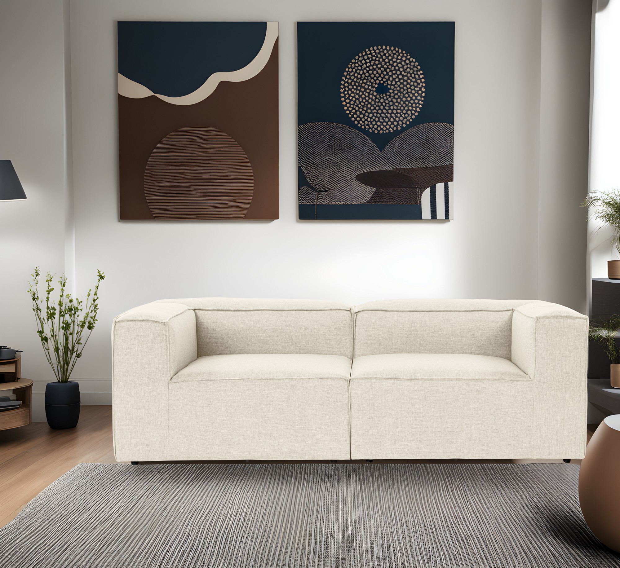 Fora 2-Sitzer Sofa Ecru