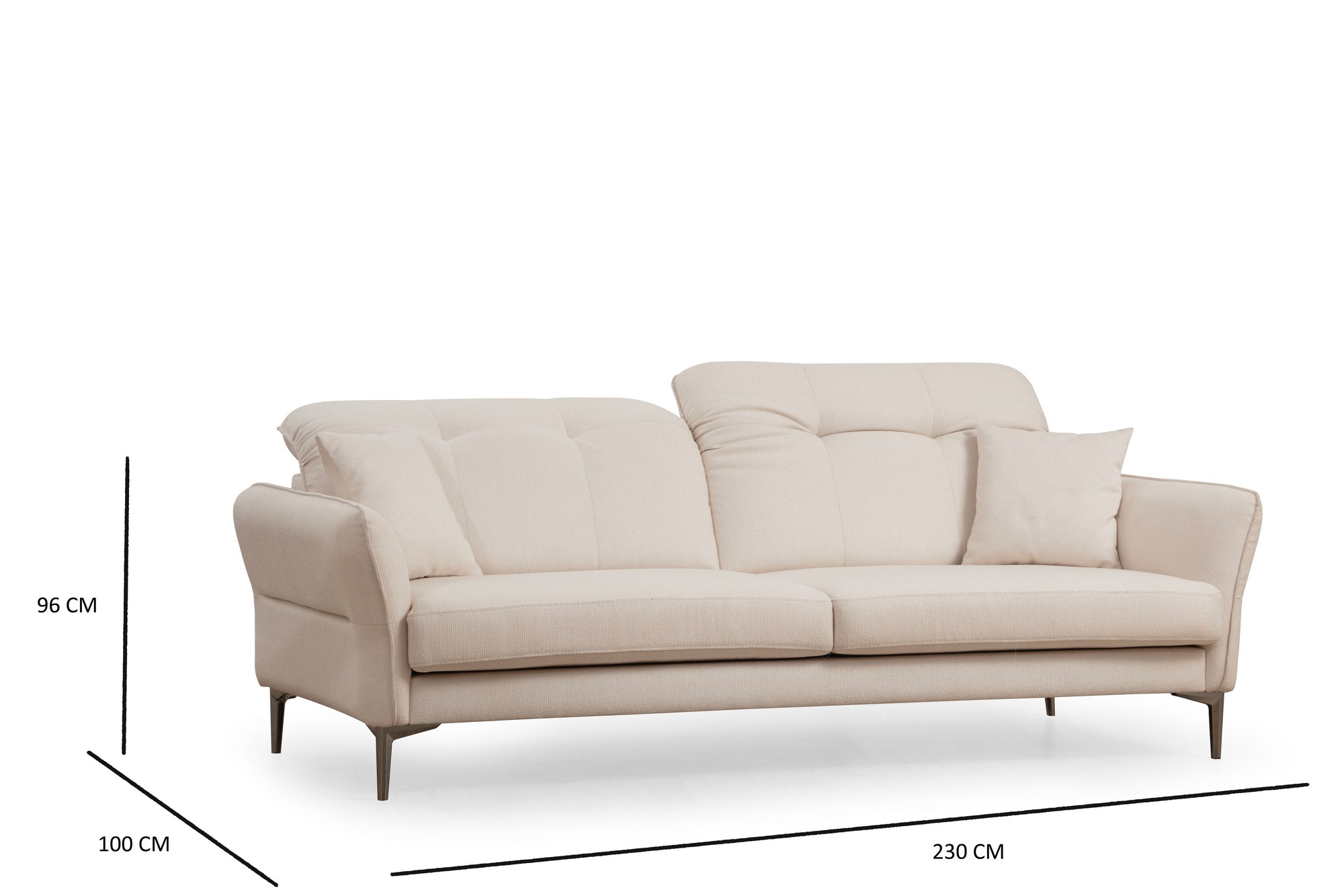 Costor 3-Sitzer Sofa Weiß
