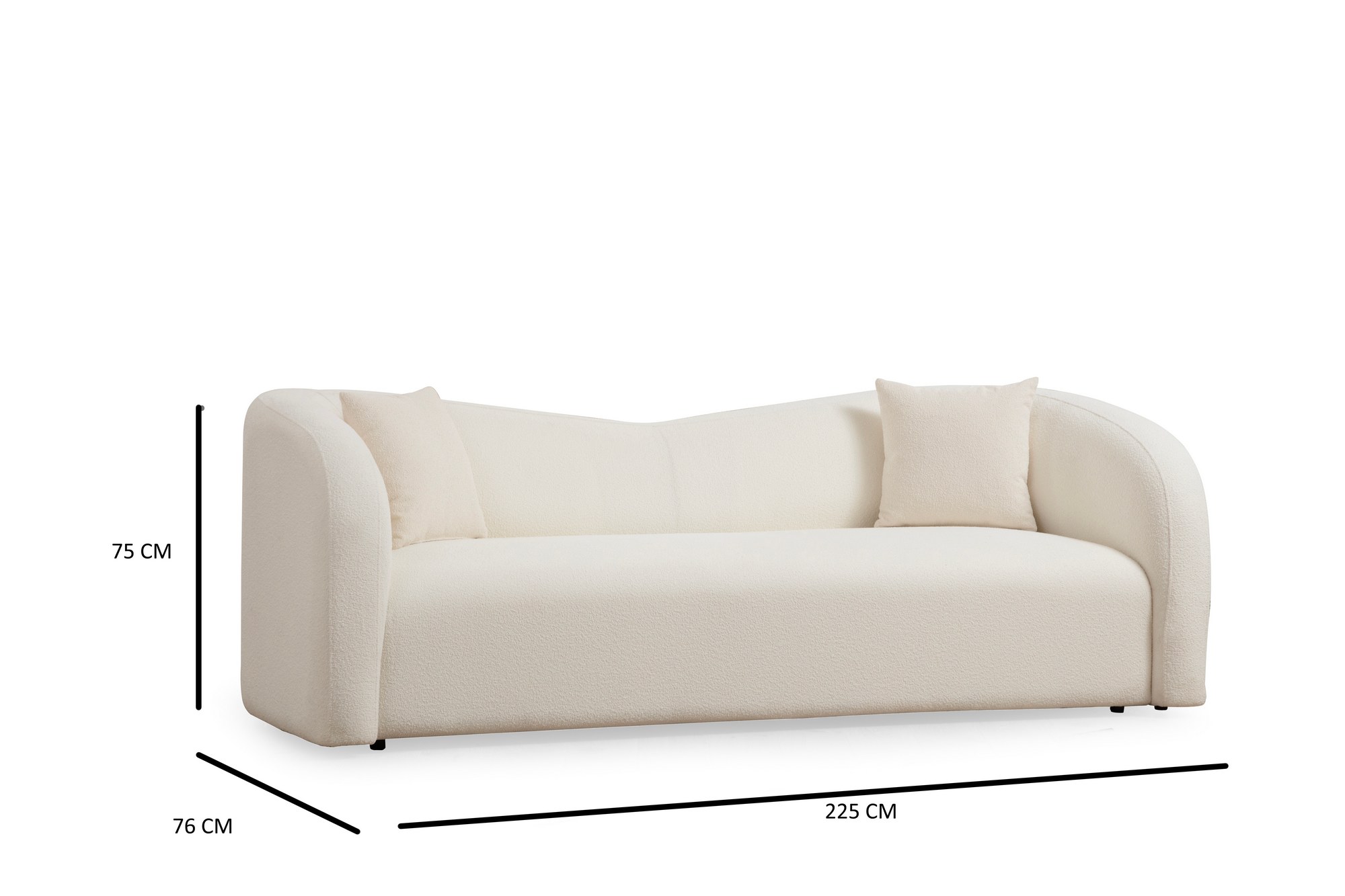 Asos 3-Sitzer Sofa Creme