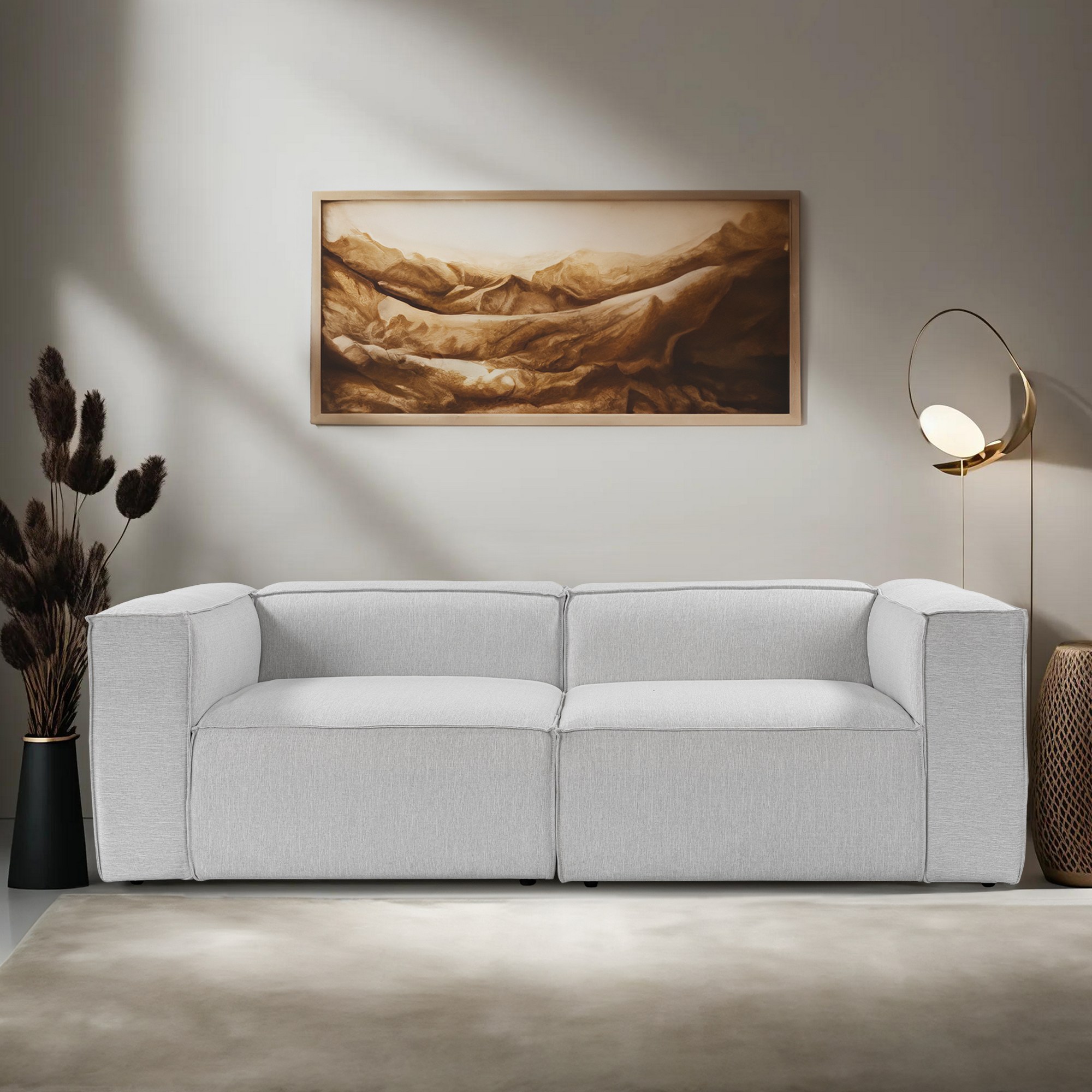 Fora 2-Seater Sofa Light Grey