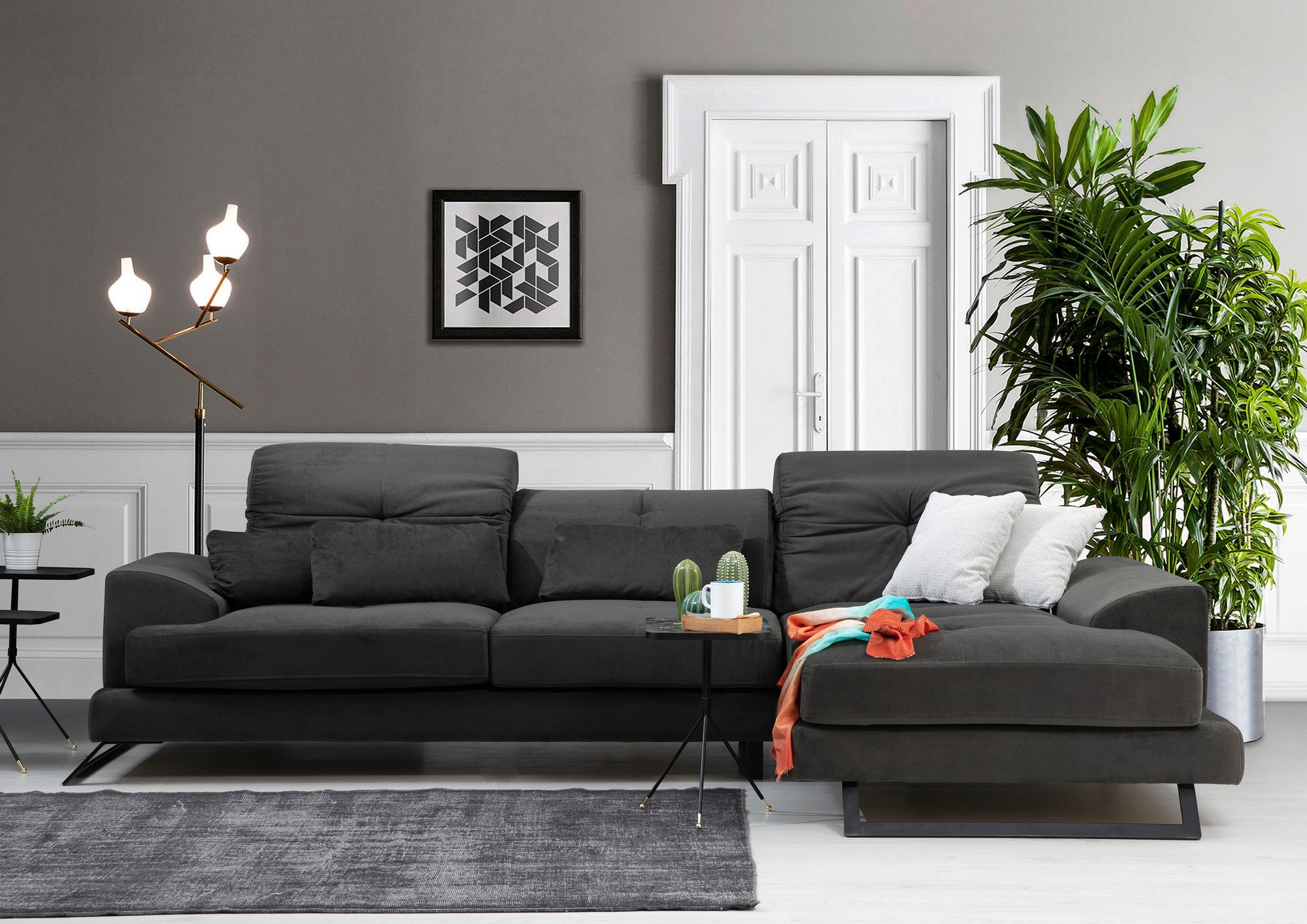 Frido Corner Sofa Right Anthracite