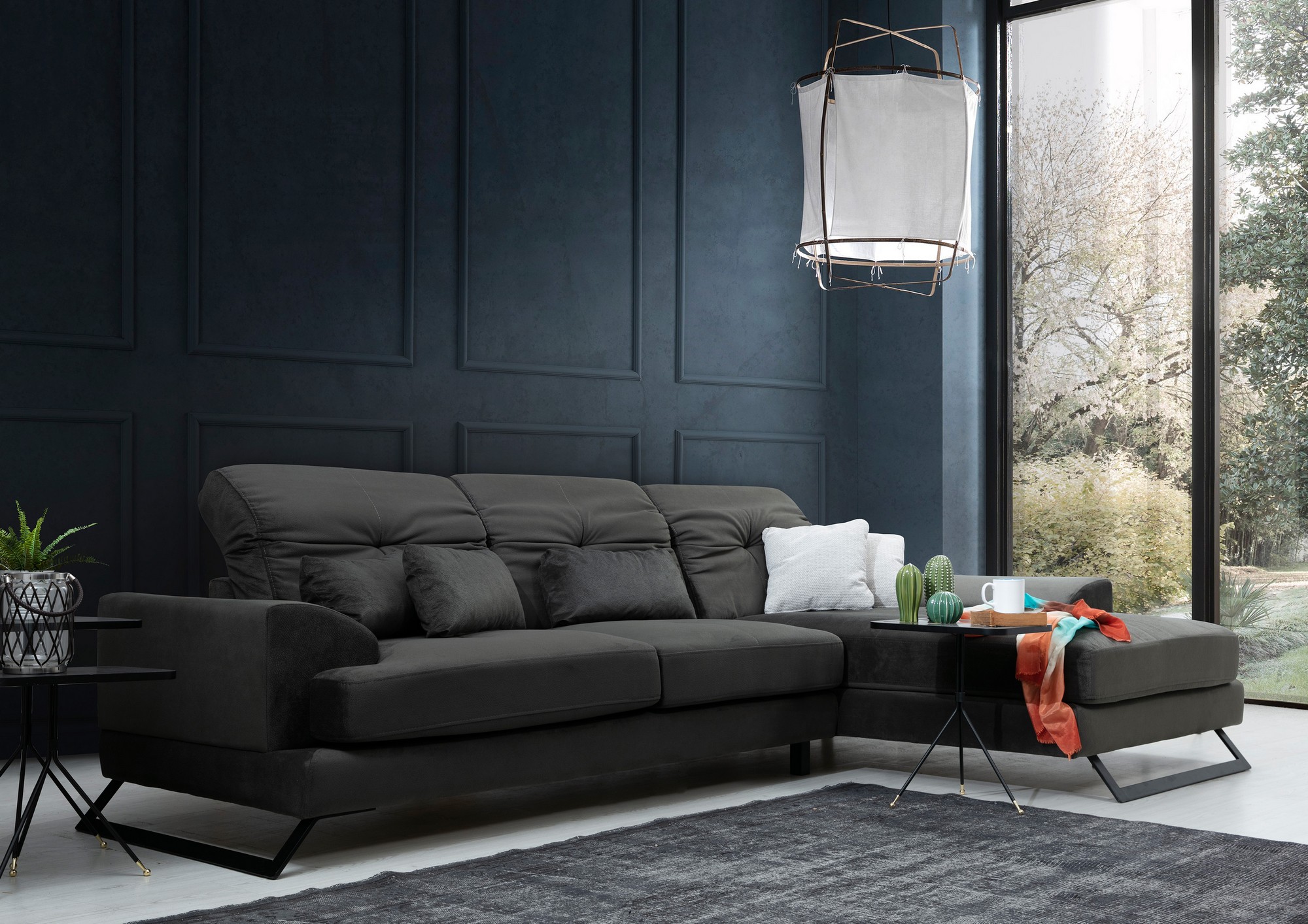 Frido Corner Sofa Right Anthracite