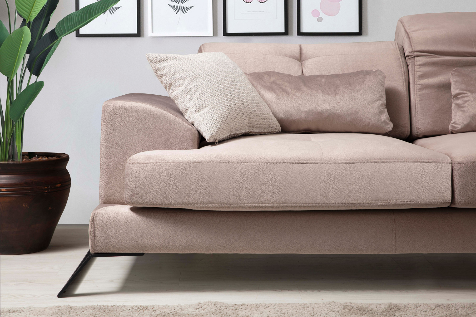 Frido Ecksofa Rechts Beige