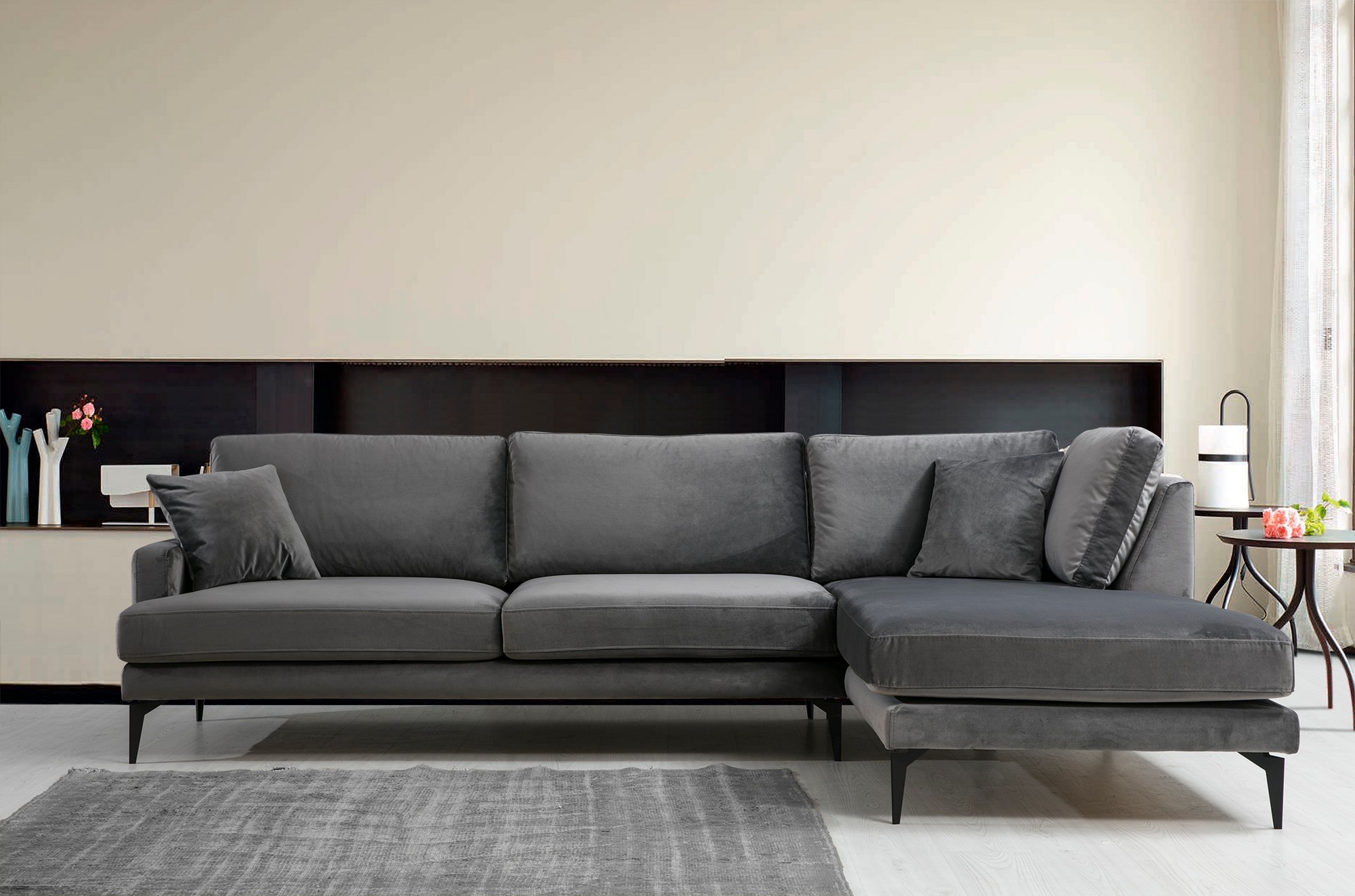 Papira Corner Sofa Right Anthracite