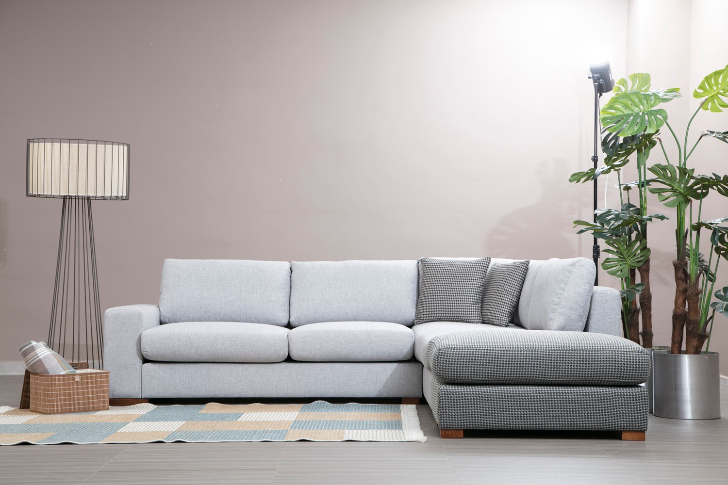 Loop 2 Ecksofa Grau