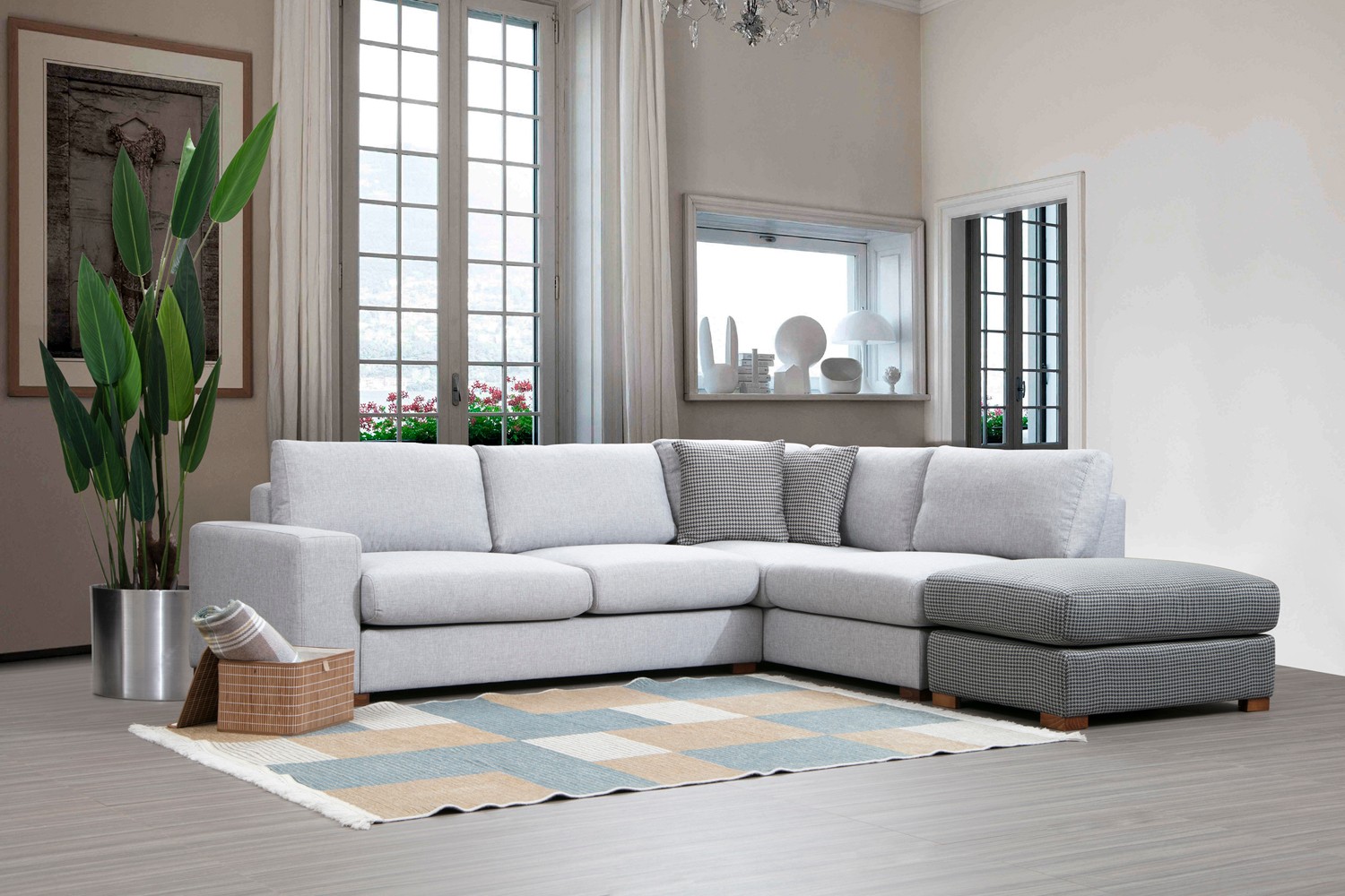 Loop 2 Ecksofa Grau