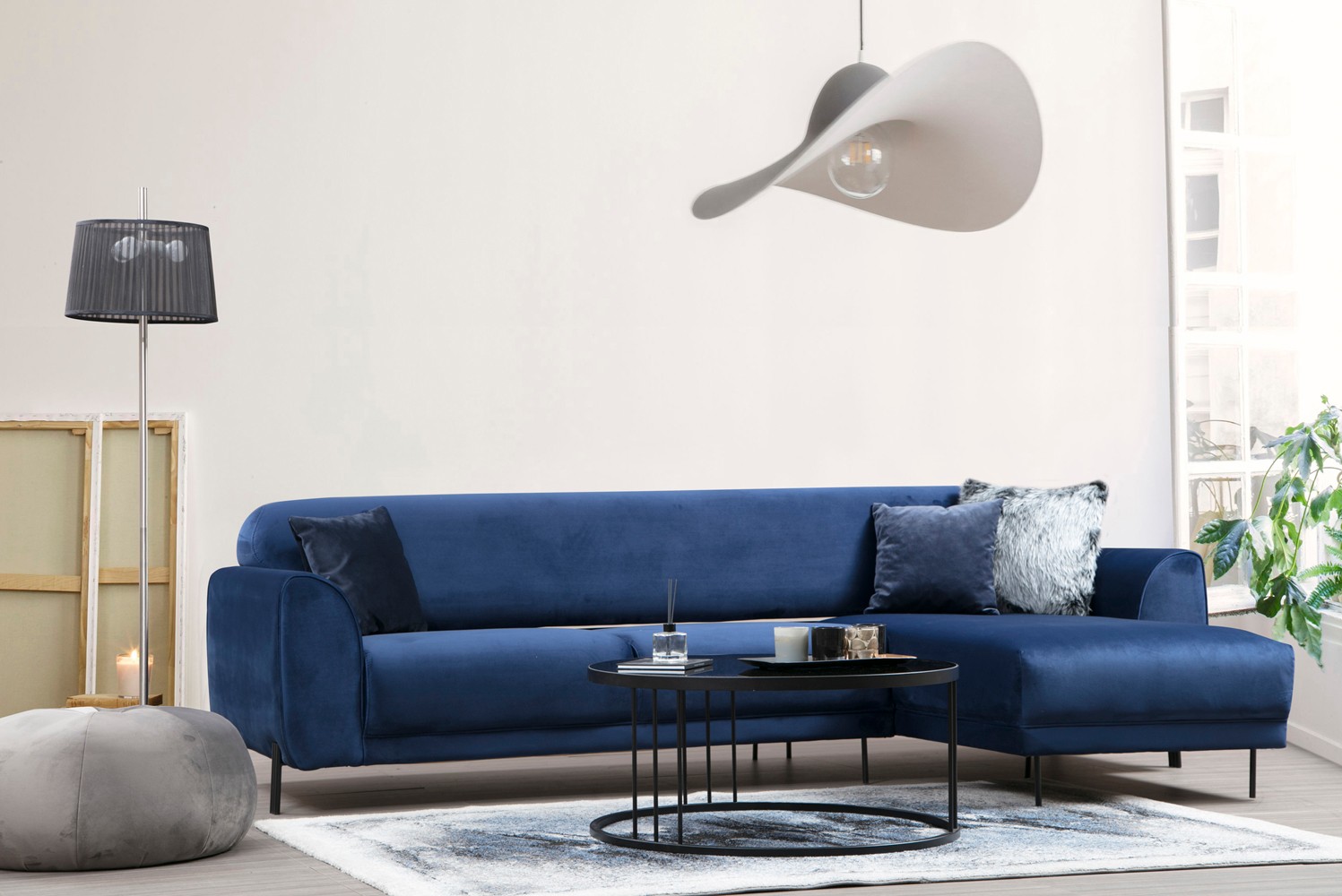 Image Ecksofa Rechts Marineblau