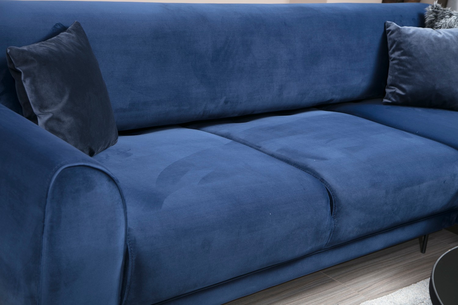 Image Corner Sofa Right Navy Blue