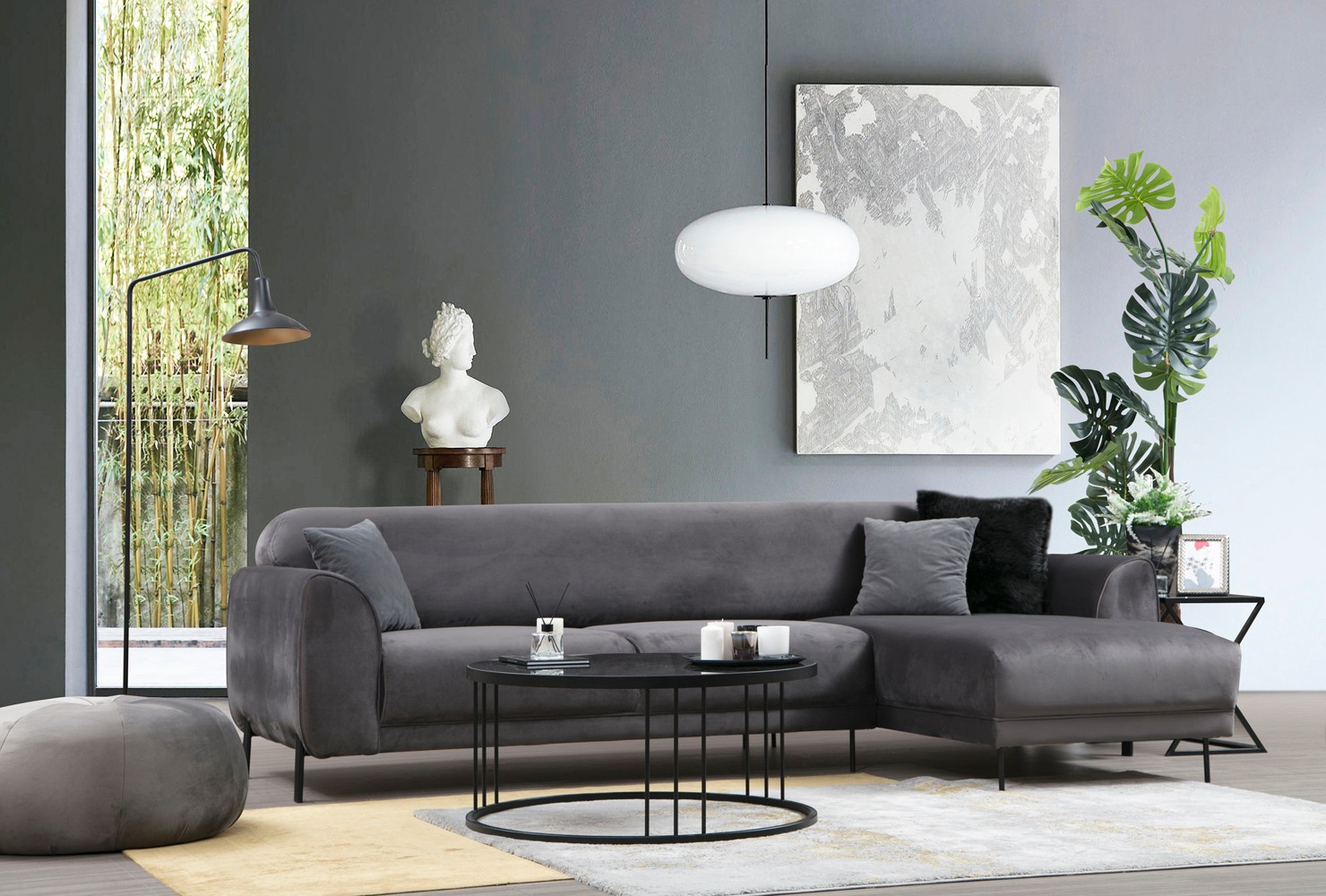 Image Corner Sofa Right Anthracite