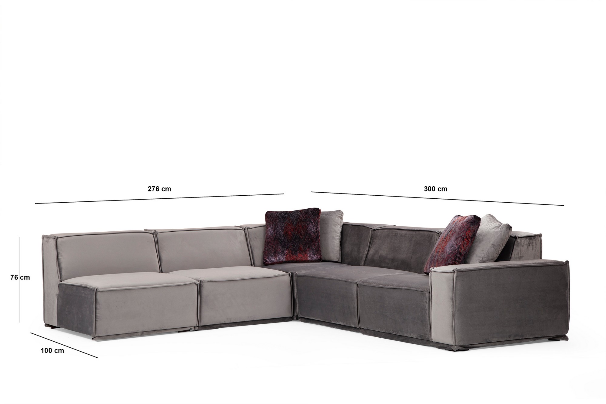 Lego 5 corner sofa grey