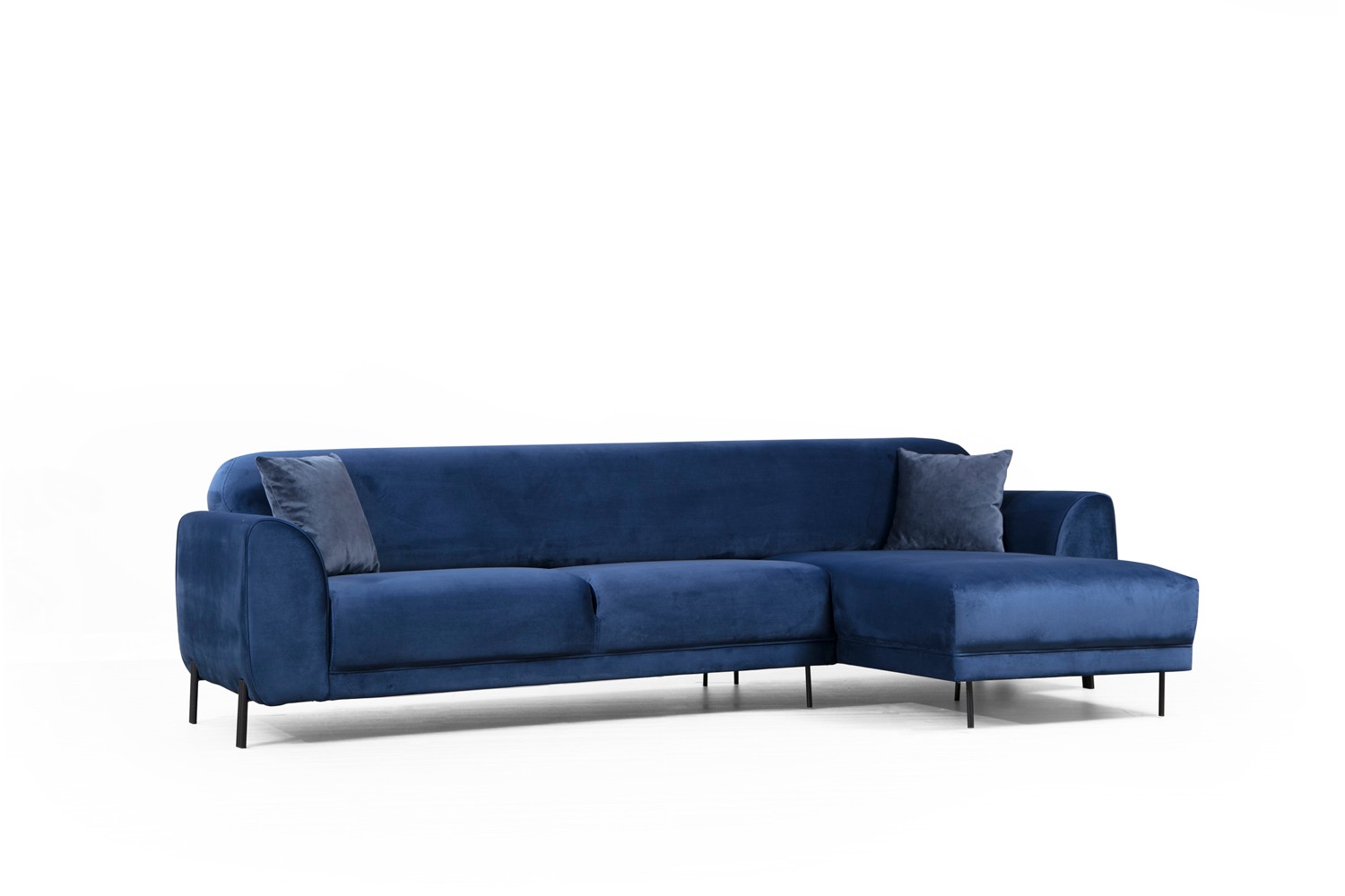 Image Corner Sofa Right Navy Blue